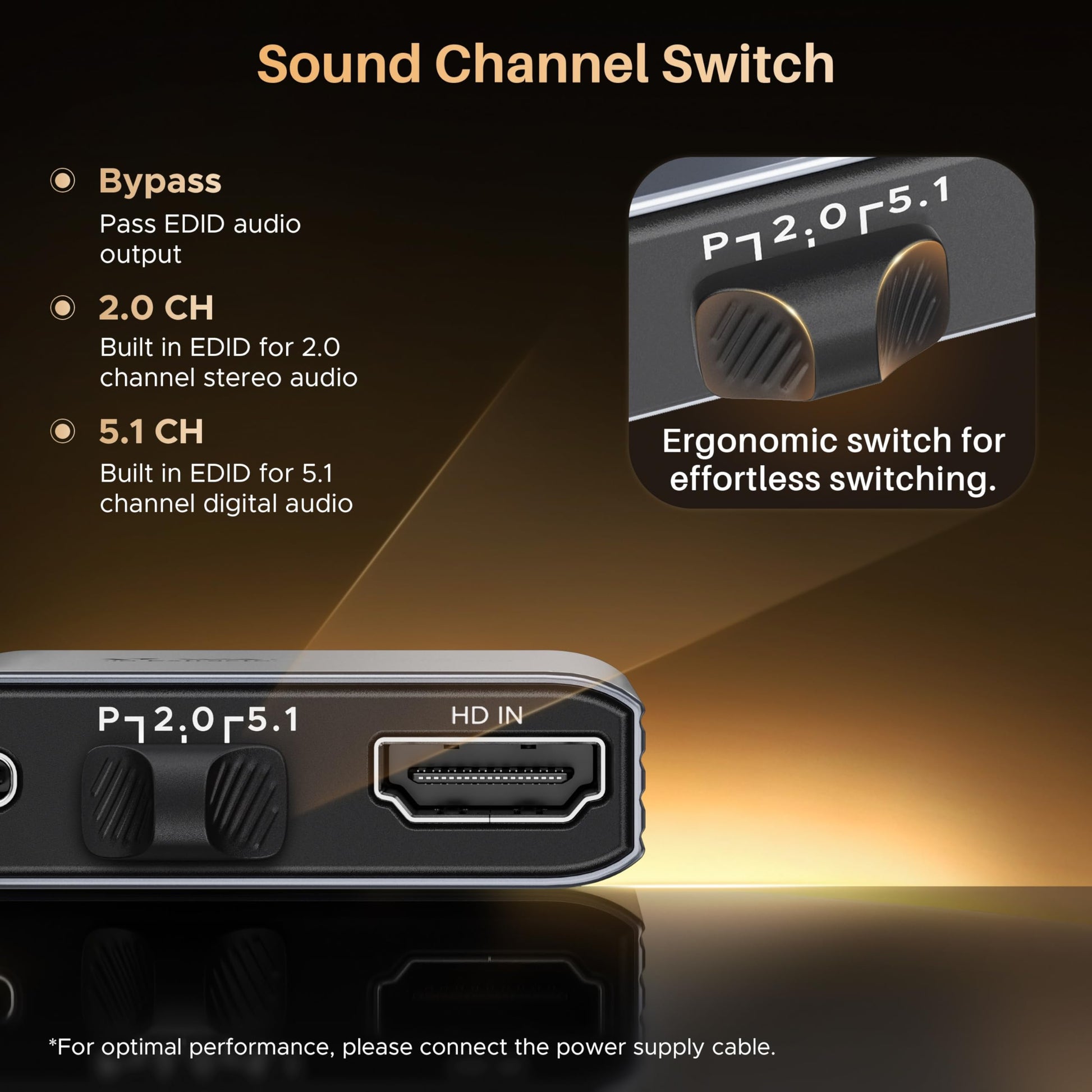 HDMI a TV, altavoces y auriculares extractor HA01