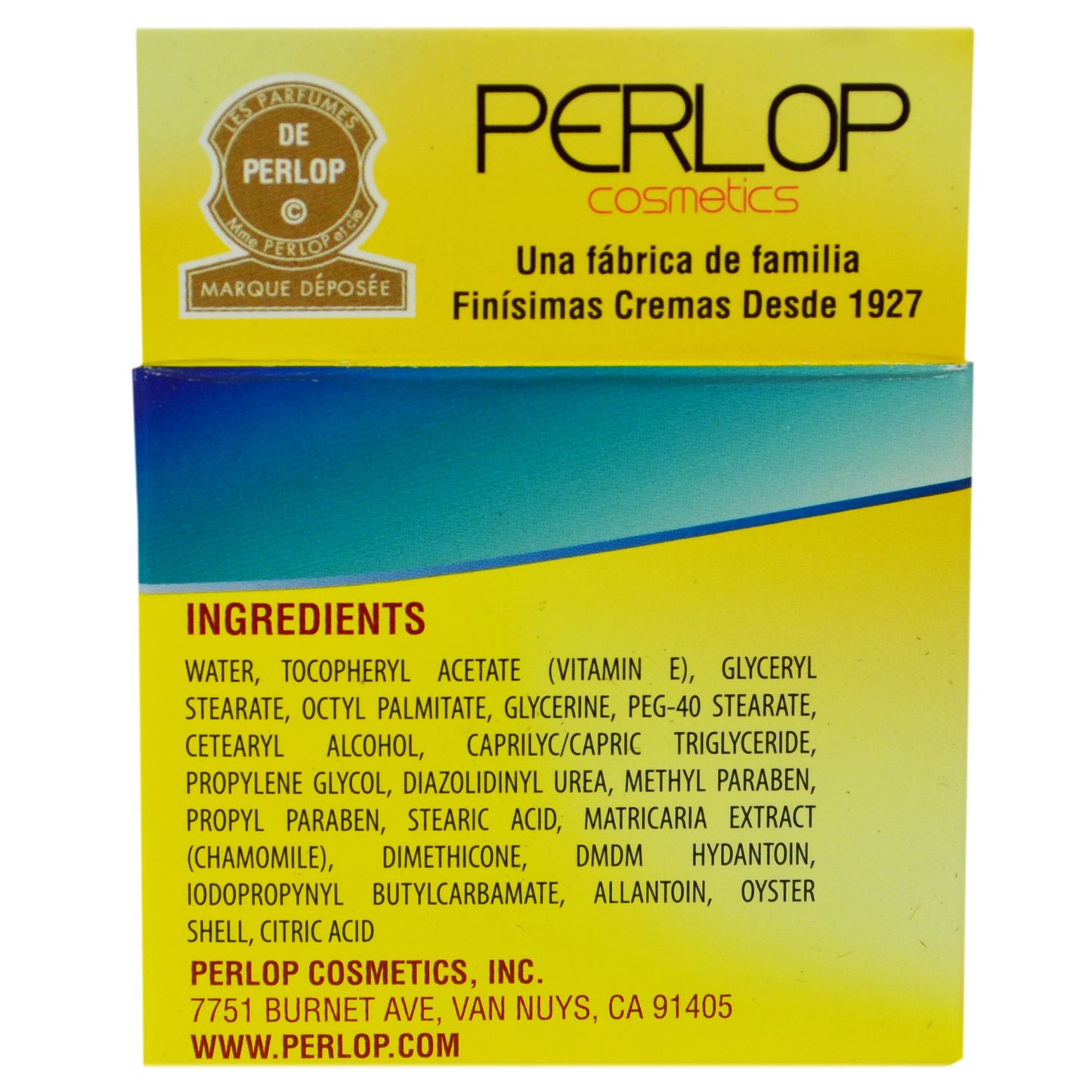 Concha Nacar de Perlop Chamomile Vitamin E Cream 2oz