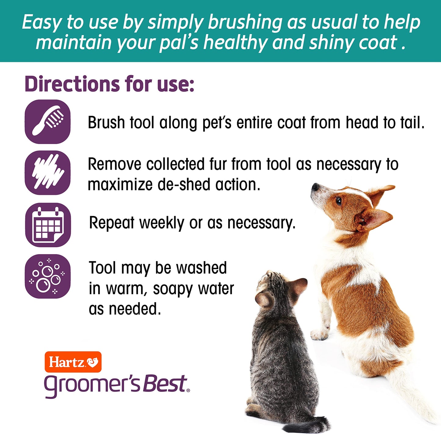 Hartz Groomer's Best Fur Fetcher - Cepillo para perro