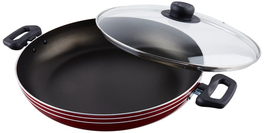Arrocera Ekco Rojo con Tapa de Vidrio 30Cm