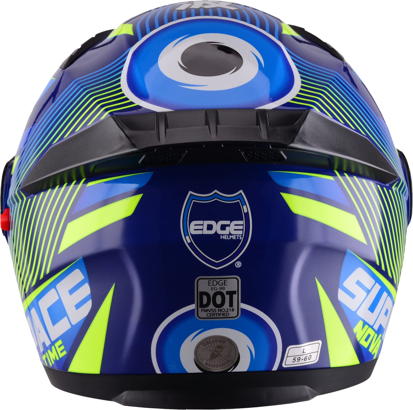 Casco ABATIBLE - Edge - Modelo: Pilot - Supernova - Visor Doble ANTIVAHO Certificado Dot Moto - Cascos Motocross Pegatina Pegatinas Protector Mujer Hombre Accesorios Bicicleta Scooter