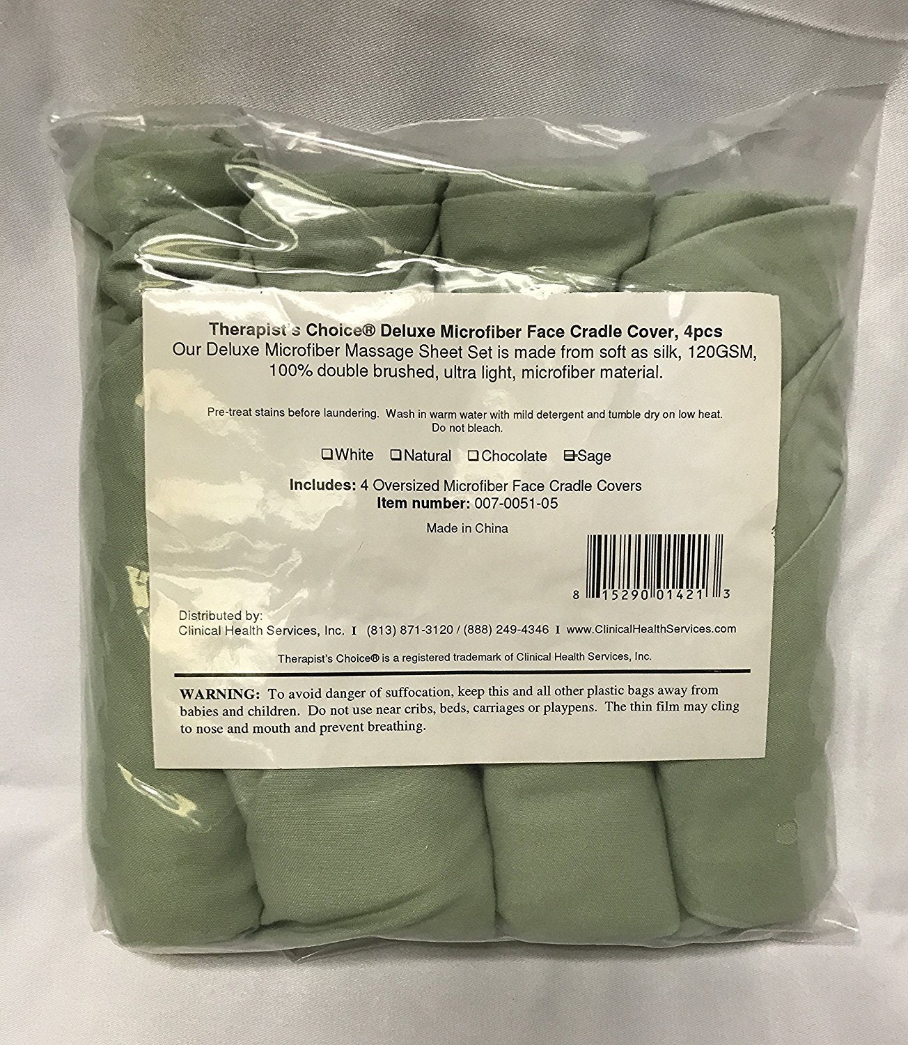Cubiertas de Microfibra Premium Deluxe para Reposacabezas de Masaje, 4 Piezas Sage
