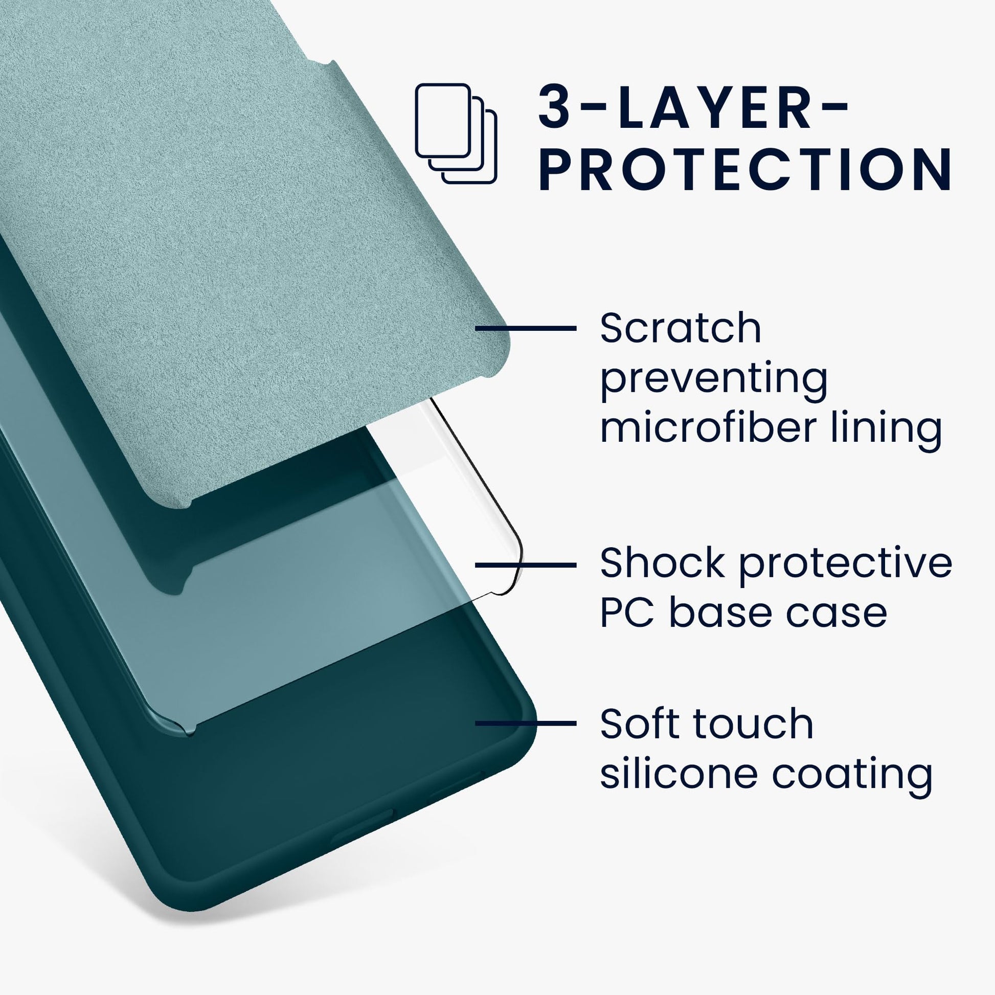 kwmobile Carcasa Compatible con Google Pixel 7a Funda - Case TPU y Silicona antigolpes - Apto Carga inalámbrica - petróleo Mate