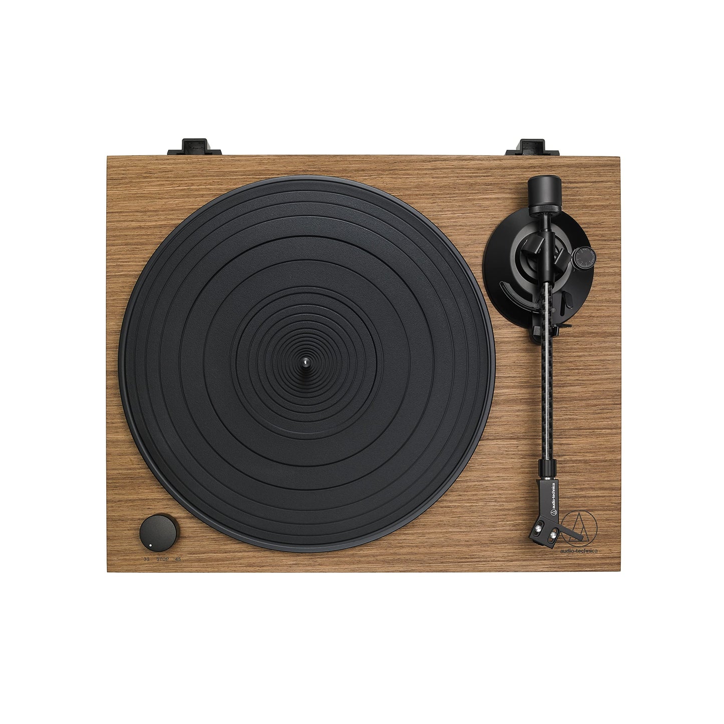 audio technica AT-LPW40WN Fully Manual Belt-Drive Turntable Wood Base 33/45 RPM (Walnut)