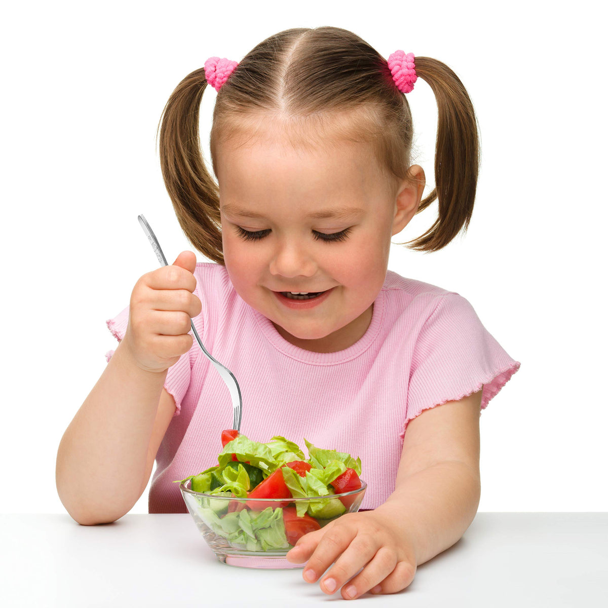 Tenedores de acero inoxidable para niños, cubiertos para niños, cubiertos seguros para niños, cubiertos y utensilios para el hogar y preescolares