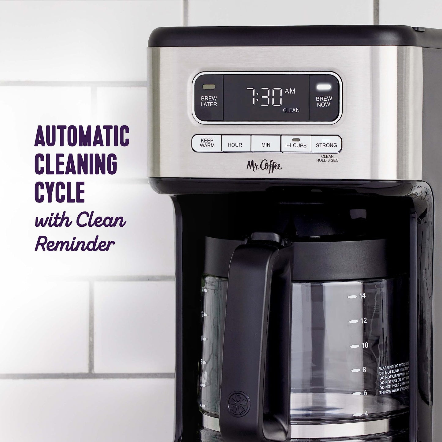 Cafetera Programable Mr. Coffee Acero Inoxidable 14 Tazas