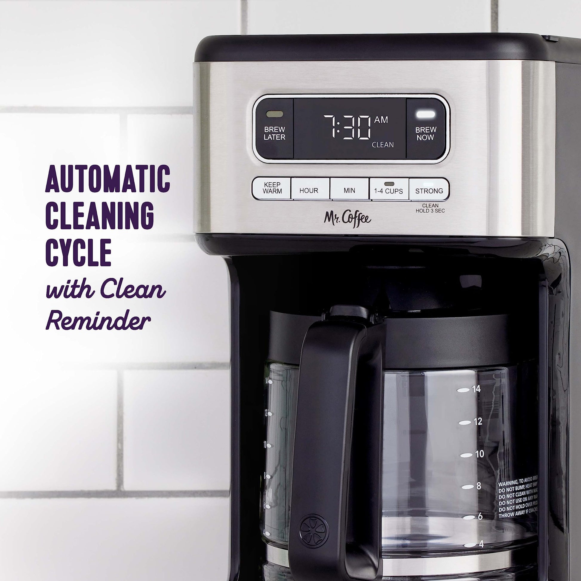 Cafetera Programable Mr. Coffee Acero Inoxidable 14 Tazas