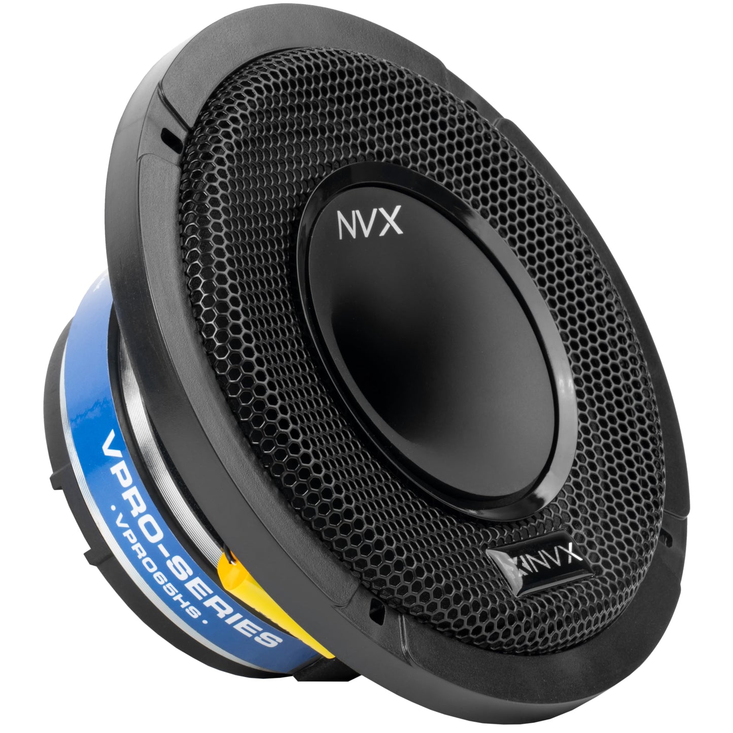 NVX® VPRO65HS - Altavoz de alta calidad de 6.5 pulgadas, 350 W máximo, 175 W RMS, 4 ohmios, bobina de voz de 1.5 pulgadas, audio profesional coaxial poco profundo con altavoz de agudos de bocina,