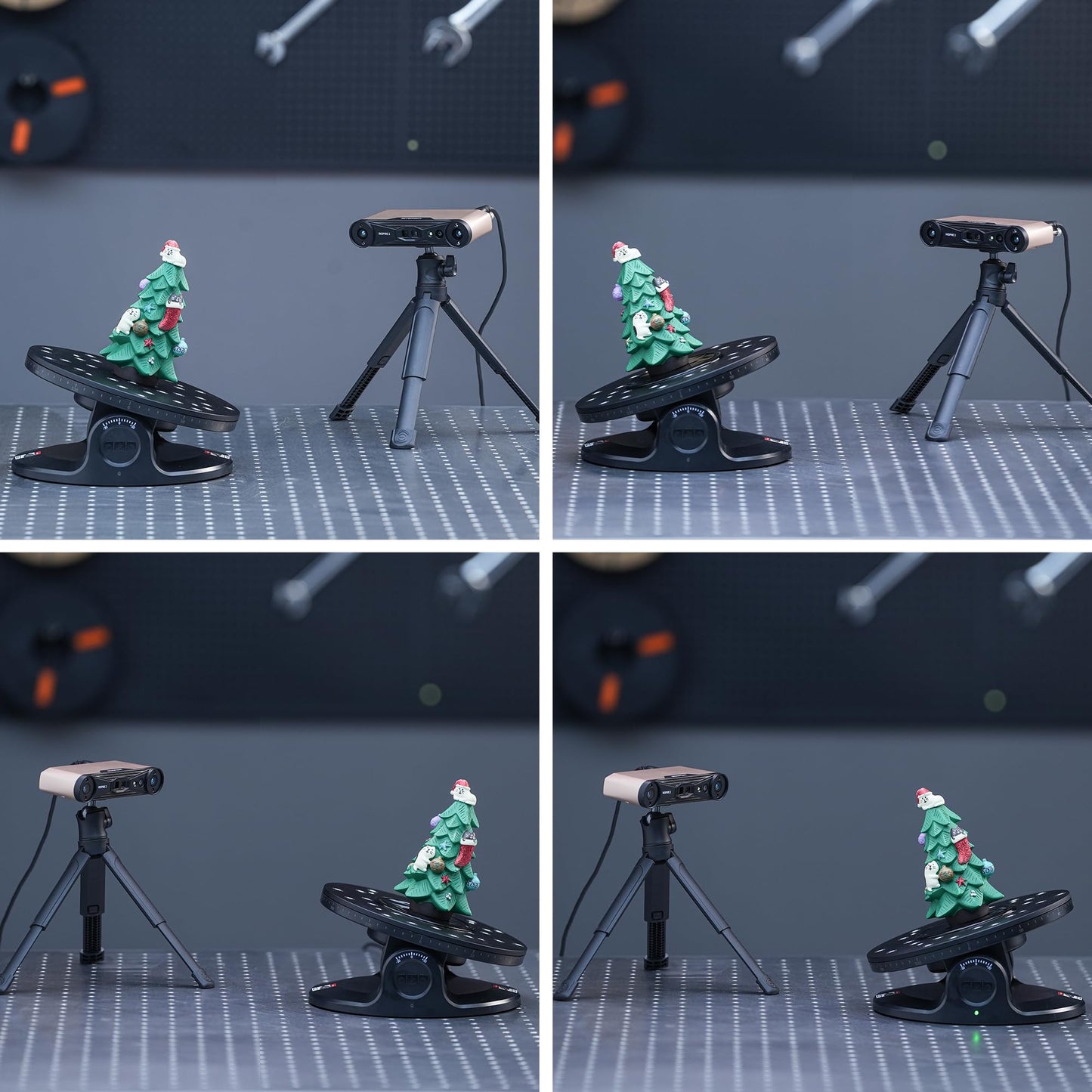 Revopoint Tocadiscos de doble eje para escaneo 3D, compatible con todos los escáneres 3D de Revopoint