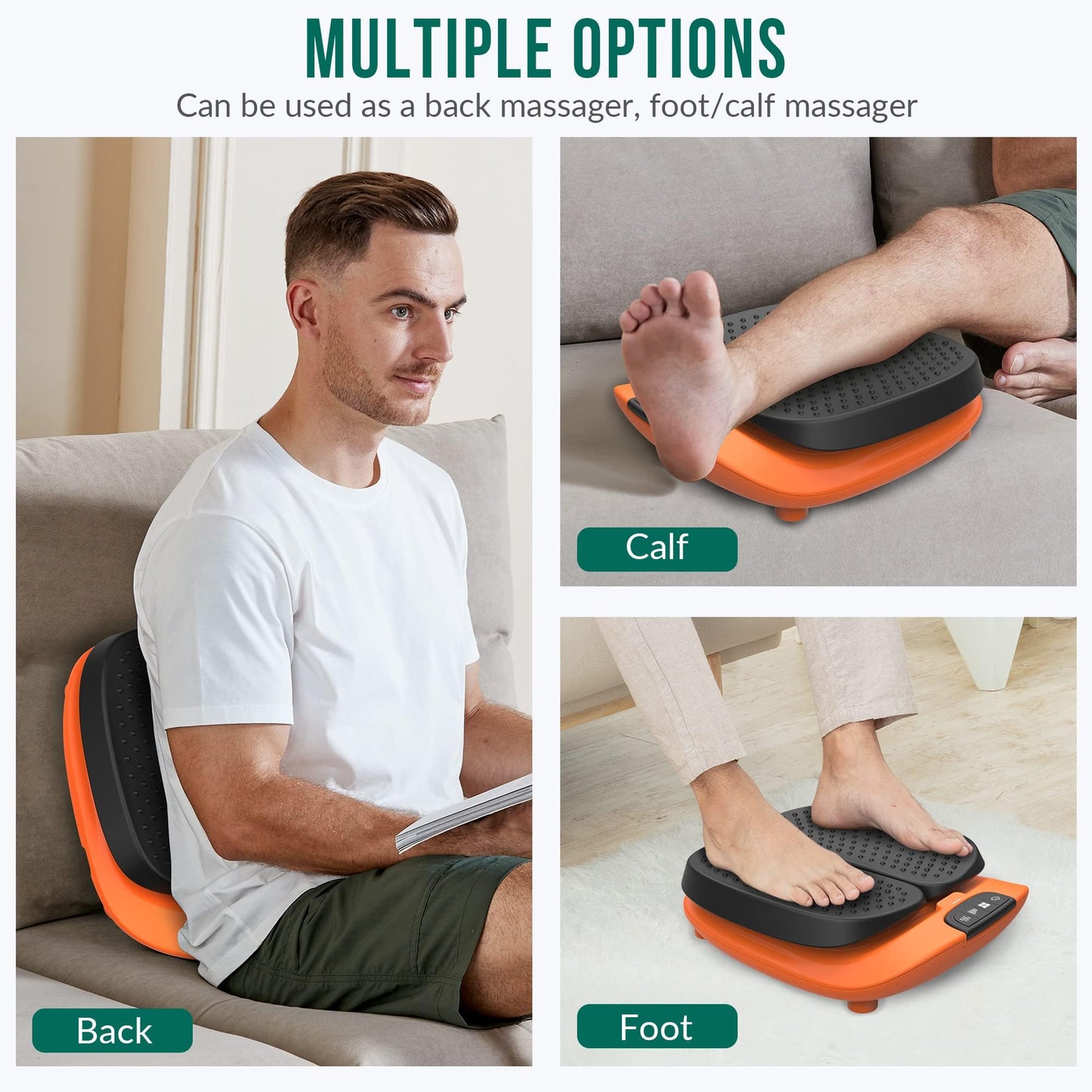 Masajeador de Pies Snailax Vibración y Calor Control de Aplicaciones Ajustable para Circulación y Fascitis Plantar