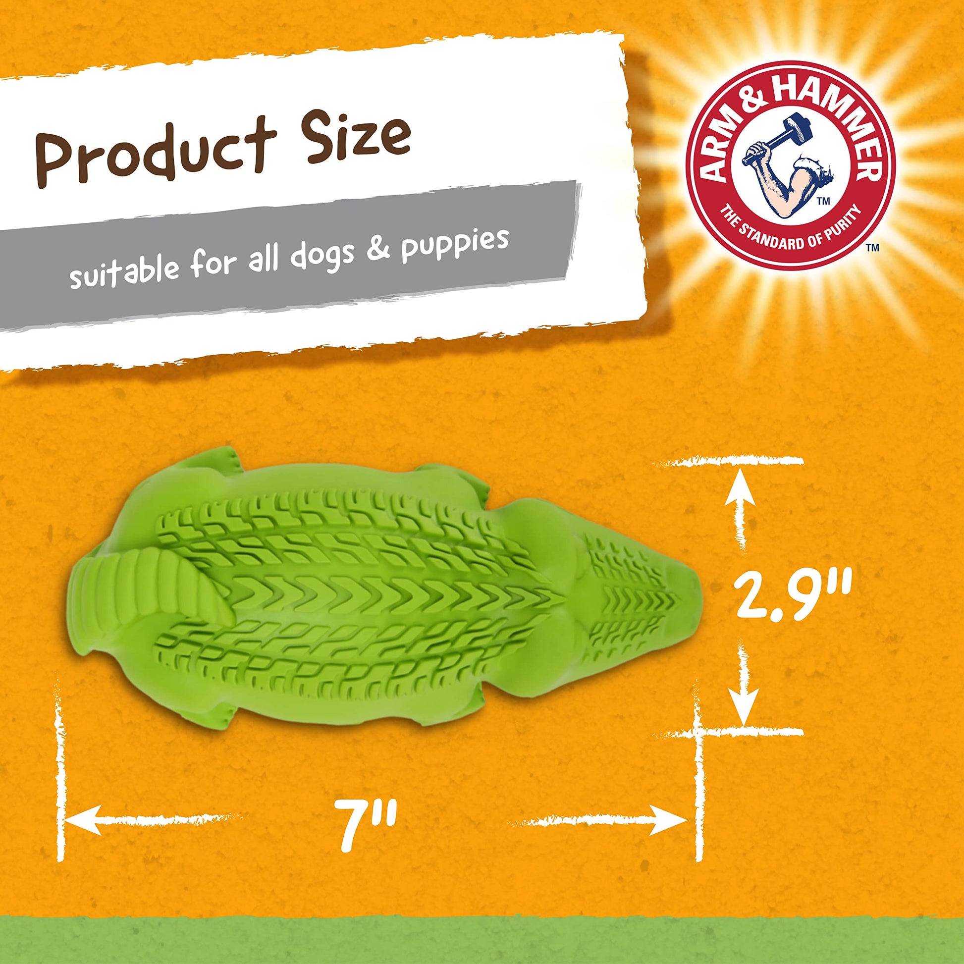 Arm & Hammer, Juguete para Perro Mini Cocodrilo de 5.2"