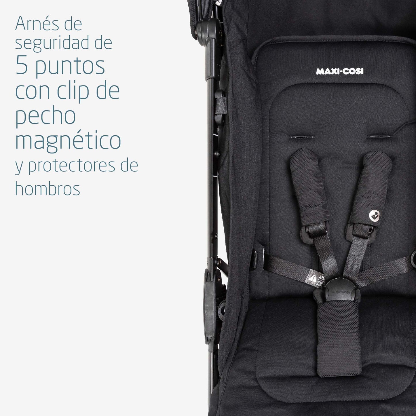 Carriola Maxi Cosi Eva2 Compacta Ligera para Viajes Arnes de Seguridad para Bebé