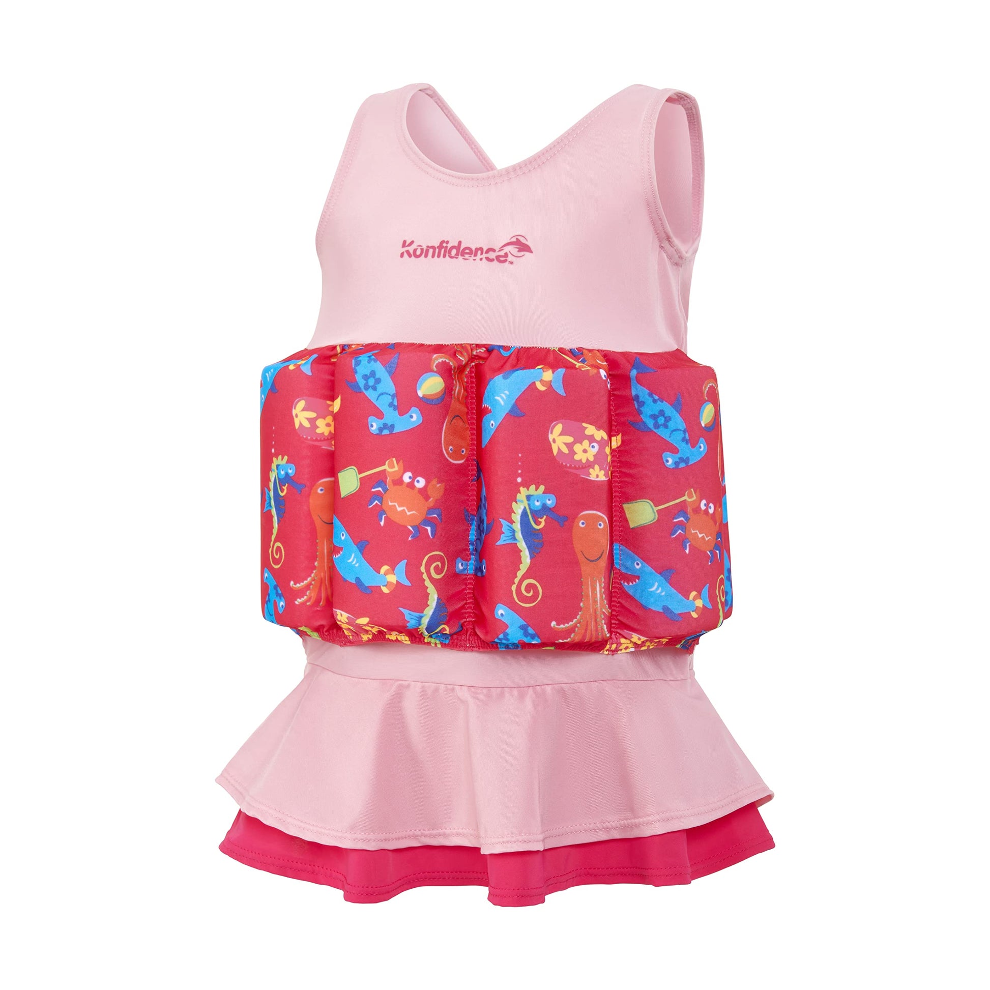Konfidence Floatsuit (Pink Sea Friends, 1-2 Años)