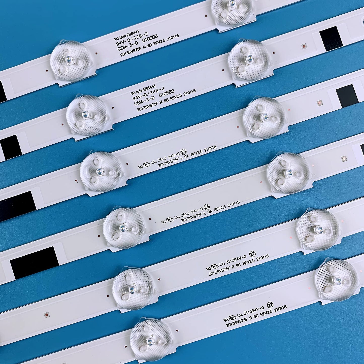 Tiras de Retroiluminación LED PANMILED para Samsung TV 75 Pulgadas Blanca 2013SVS75F UN75F6300AF UN75F6400AF UN75F7100AF D2GE-750SCA-R3
