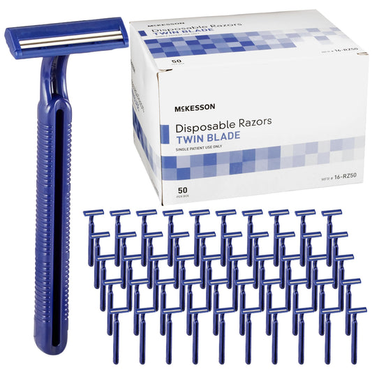 McKesson Performance Plus Double Edge Prep Razor Disposable - Box of 24 - Model 16-rz24