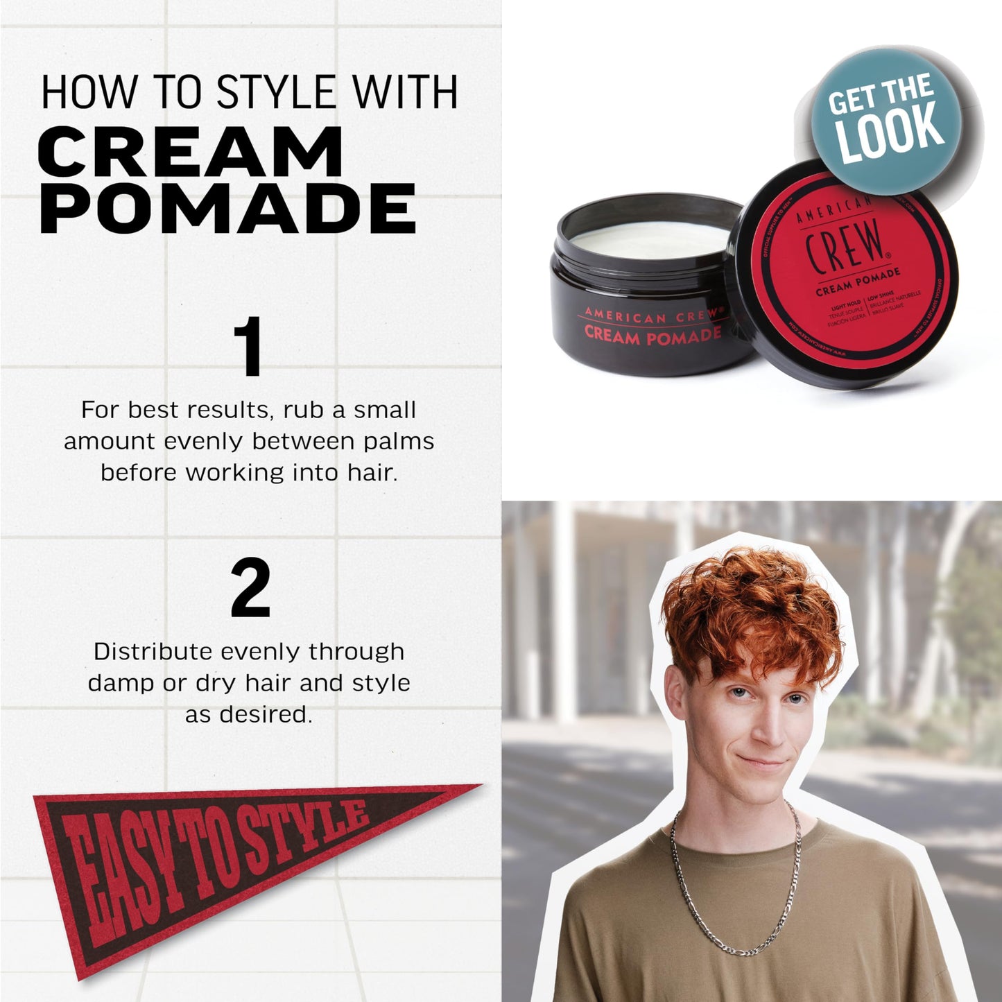 American Crew Cream Pomade 3Oz/85G