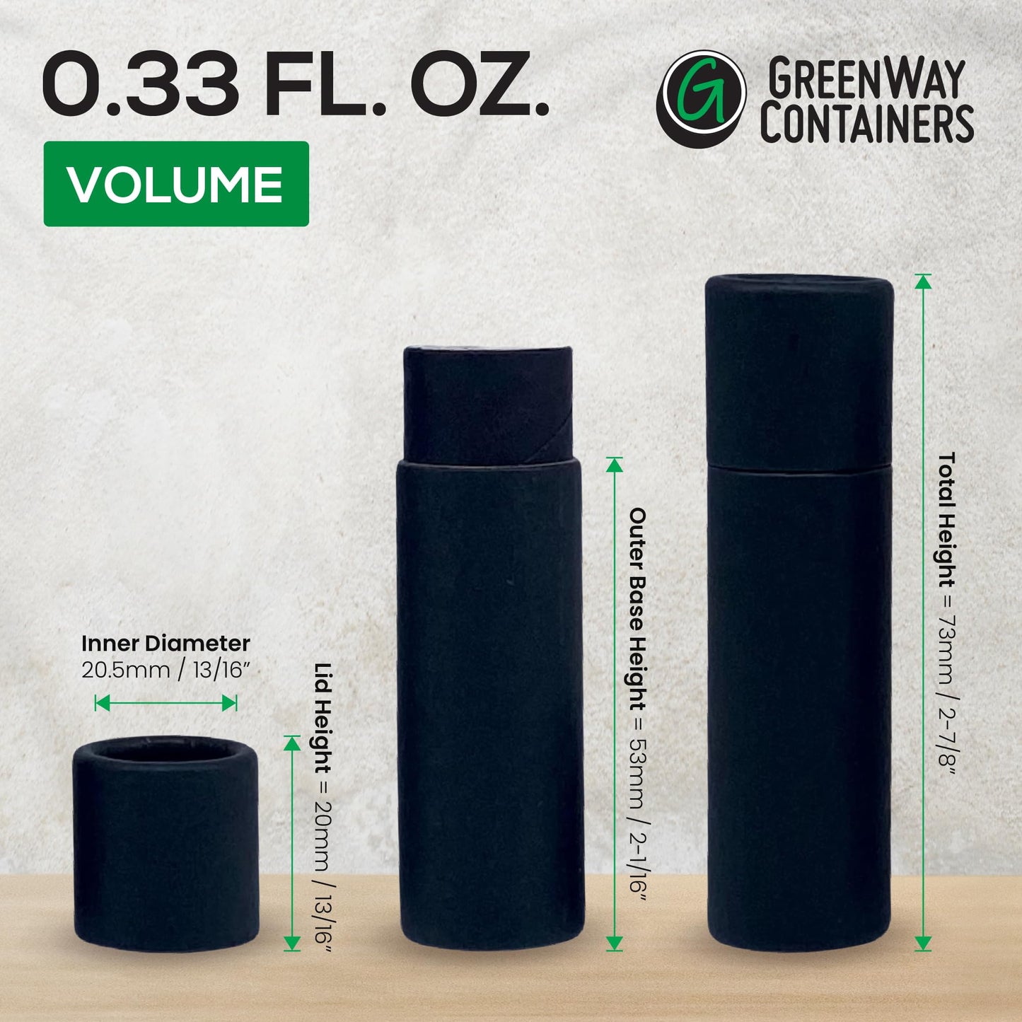 GreenWay - Tubos de bálsamo labial de cartón kraft de 8,5 g con tapas, paquete de 25 tubos de brillo labial recargables para bricolaje, recipientes de bálsamo labial, tubos de soporte vacíos, color blanco