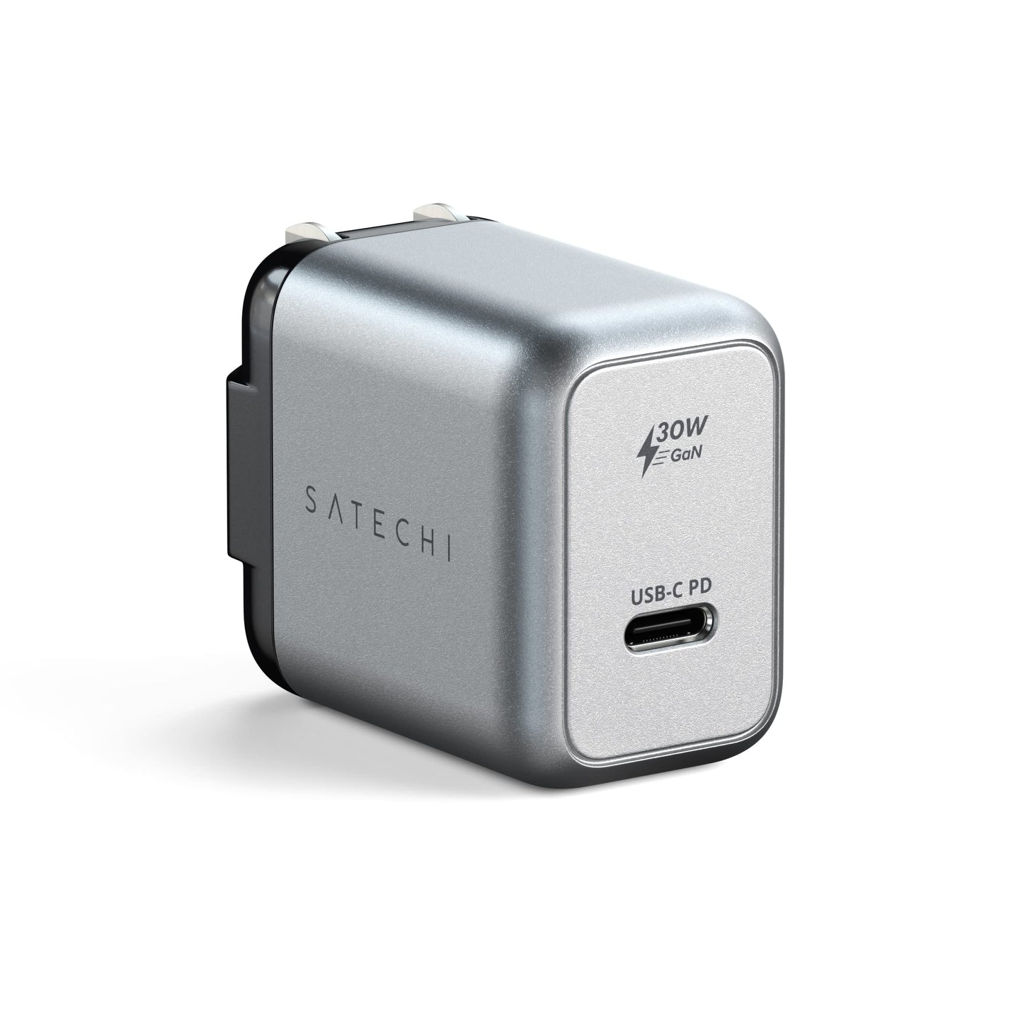 Cargador de Pared USB C 30W Satechi blanco con Suministro de Energía para M2/M1 iPad Pro/Air e iPhone 15 Pro Max/15 Pro/15/15 Plus