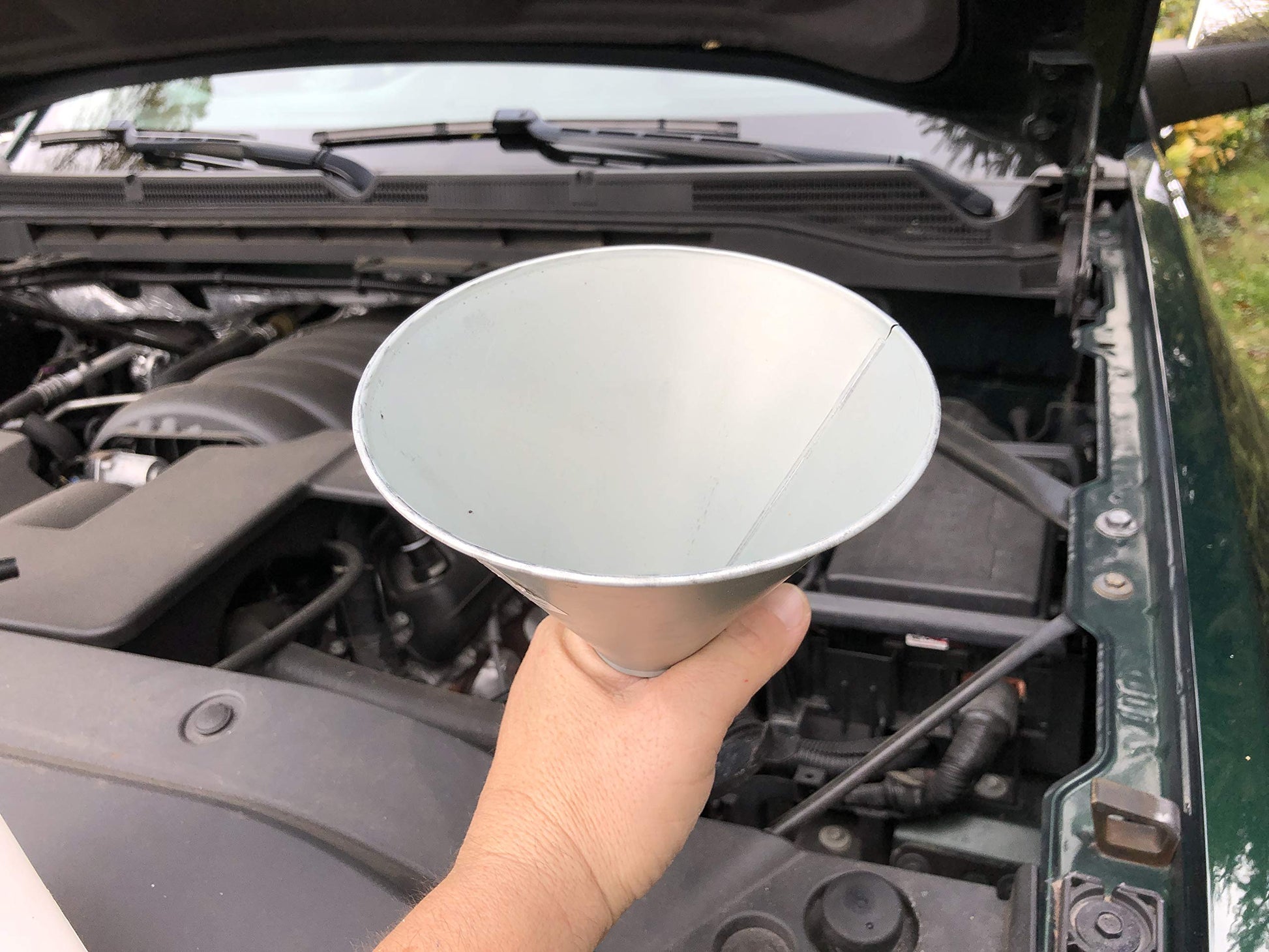 Embudo de Utilidad Plews LubriMatic Plata con Extensión Flexible de 12 Pulgadas 1 Cuarto de Galón