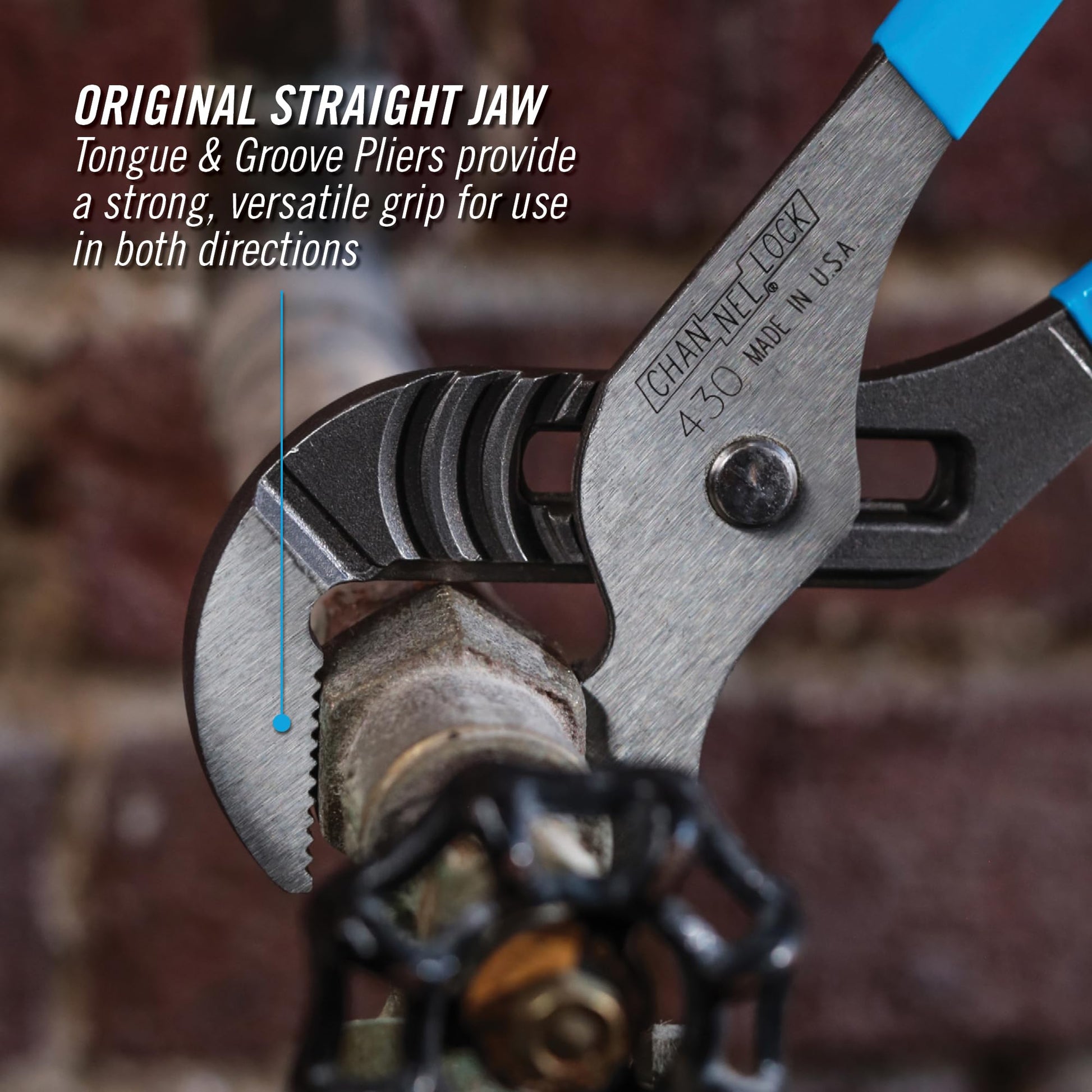 Channellock 430 Pinza de Extensión Mordaza Recta de 10"