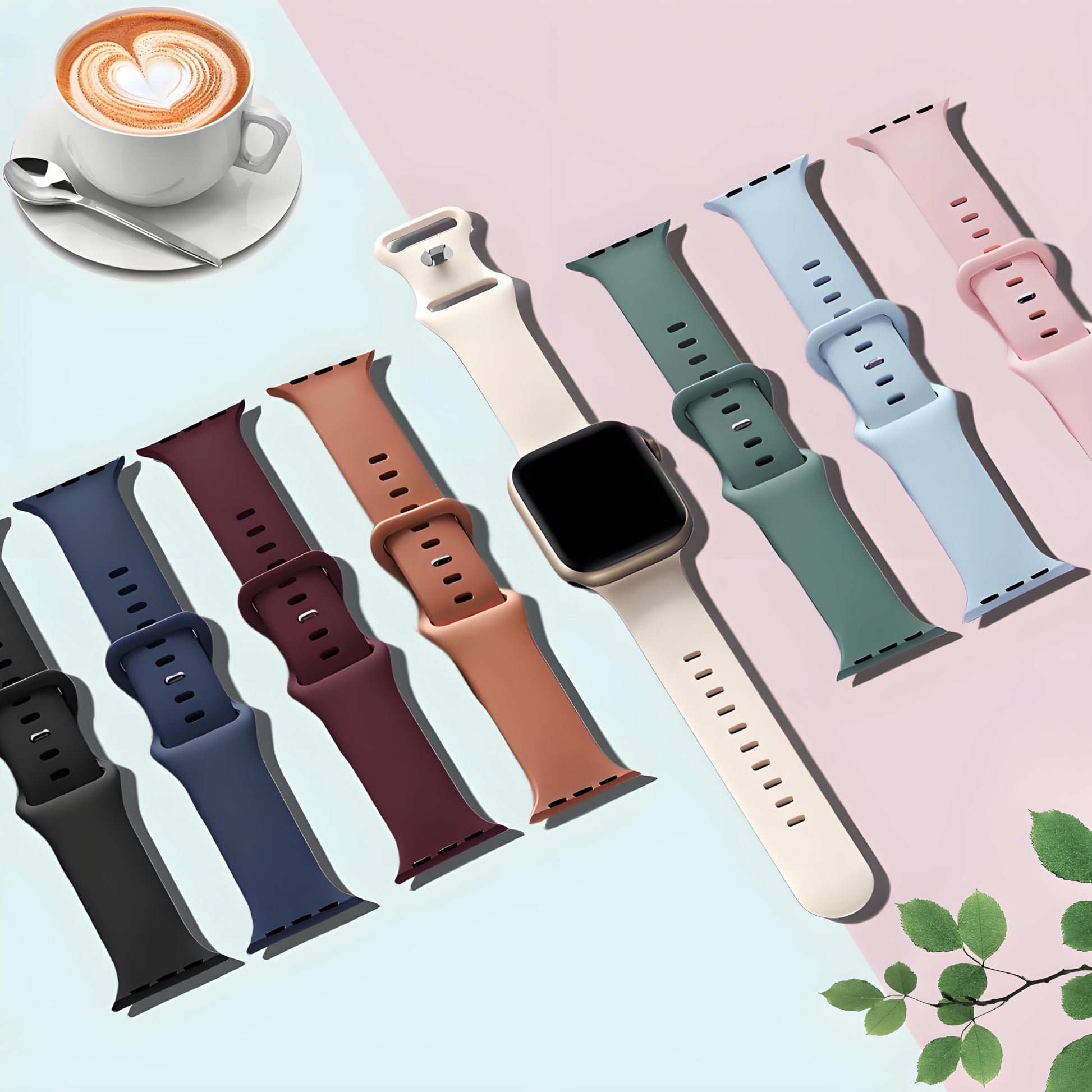 TUNKARMOR Correa para Apple Watch Series 10 9 8 7 6 5 4 3 2 1 SE, para 38mm 40mm 41mm 42mm(Series 10) iWatch, Pulsera Deportiva Silicona Impermeable para Hombres y Mujeres, 5 Pieza