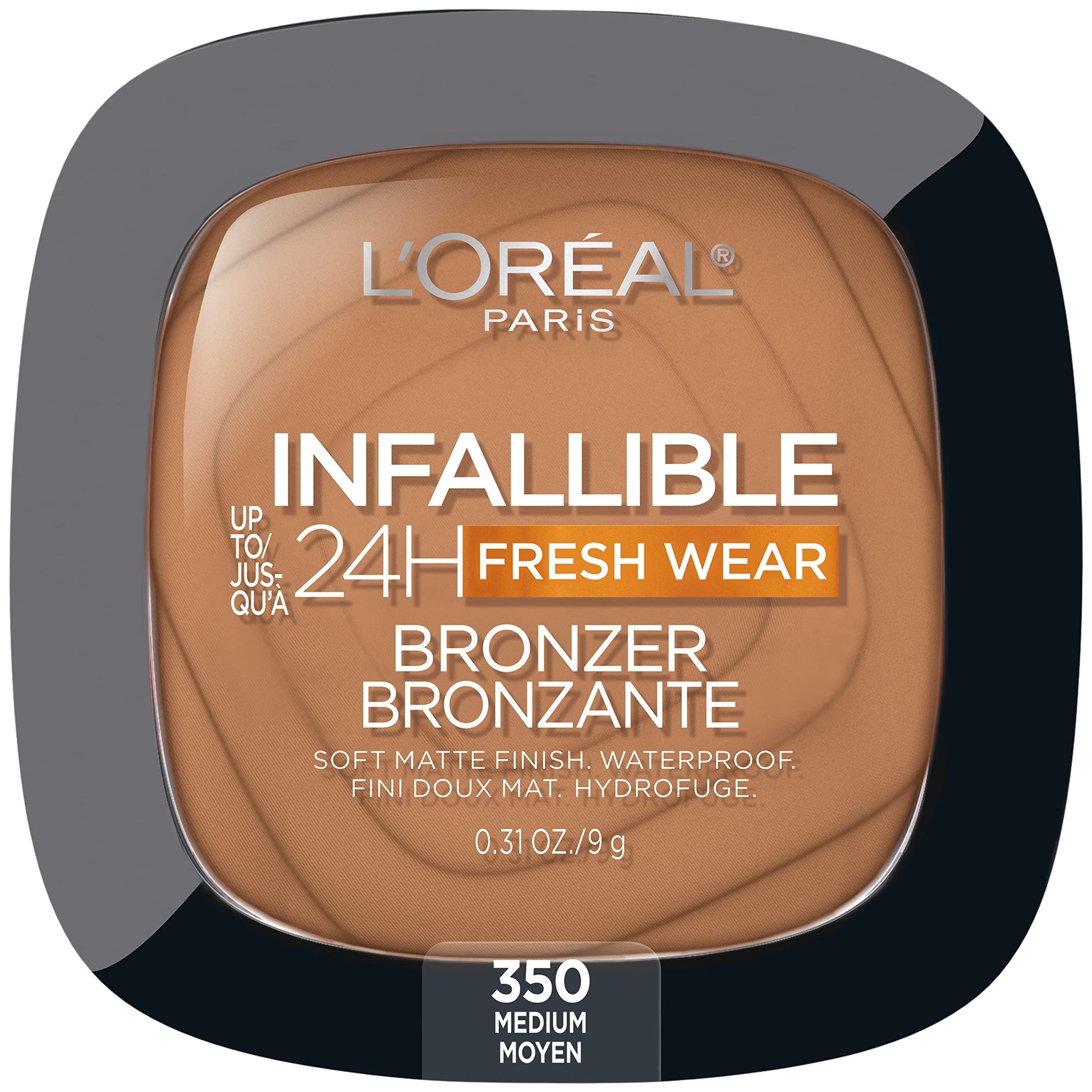 L'Oréal Paris, Infallible 32h Freshwear Soft Matte Bronzer, Tono 350 medium, 9g