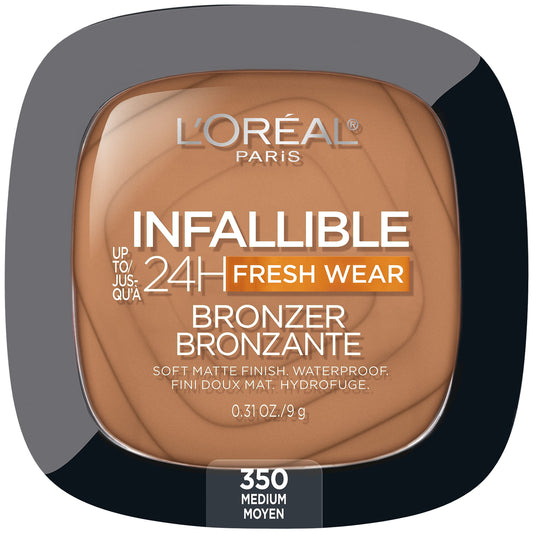 L'Oréal Paris, Infallible 32h Freshwear Soft Matte Bronzer, Tono 350 medium, 9g
