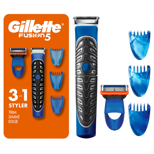 Gillette Styler: recortadora de barba, maquinilla de afeitar y filo para hombre – Fusion Razors para hombres/Styler