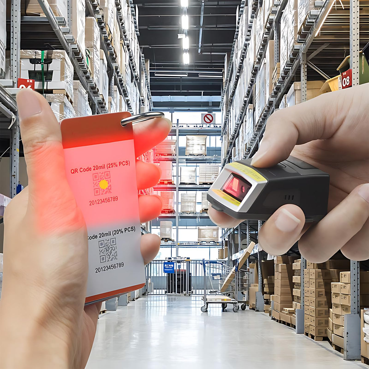 Escáner de Código de Barras Posunitech GS02 Negro 2D Portátil para Entornos Difíciles