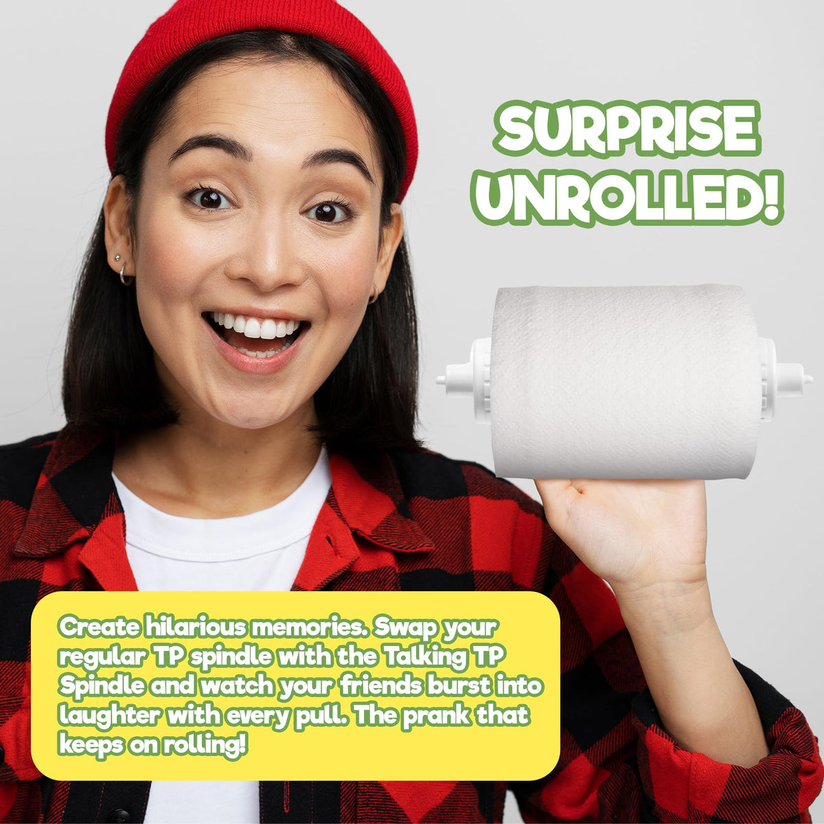 Huso de Papel Higiénico Altavoz con Mensajes Personalizables para Navidad