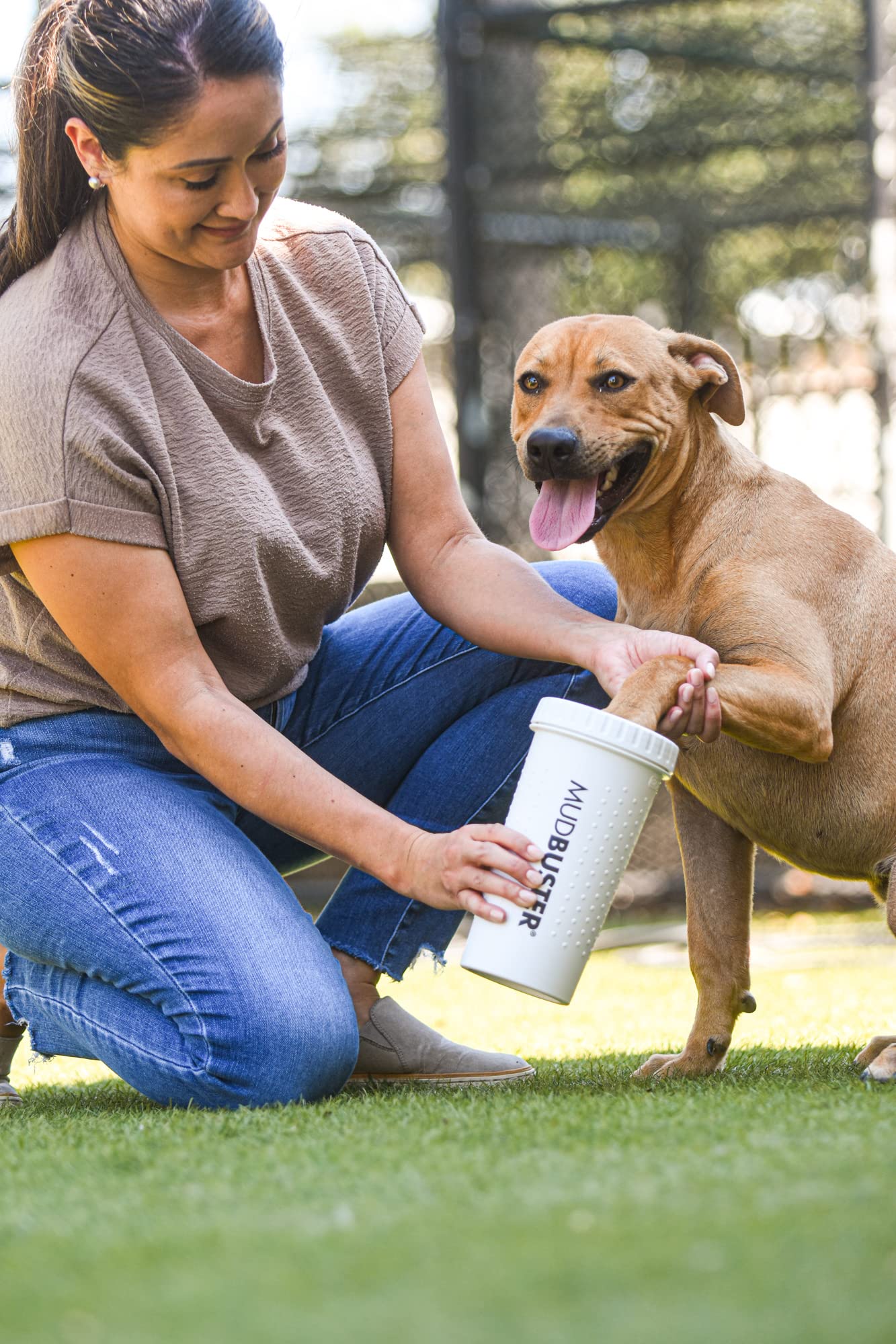 Dexas MudBuster PW72032-22WP - Limpiador portátil para Patas de Perro, Grande, Blanco Brillante, edición Especial
