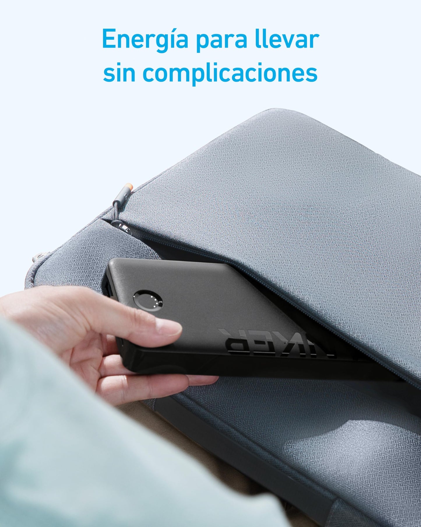 Batería Portátil Anker 20000mAh Negro Carga Rápida con 2 Puertos para iPhone y Samsung Galaxy