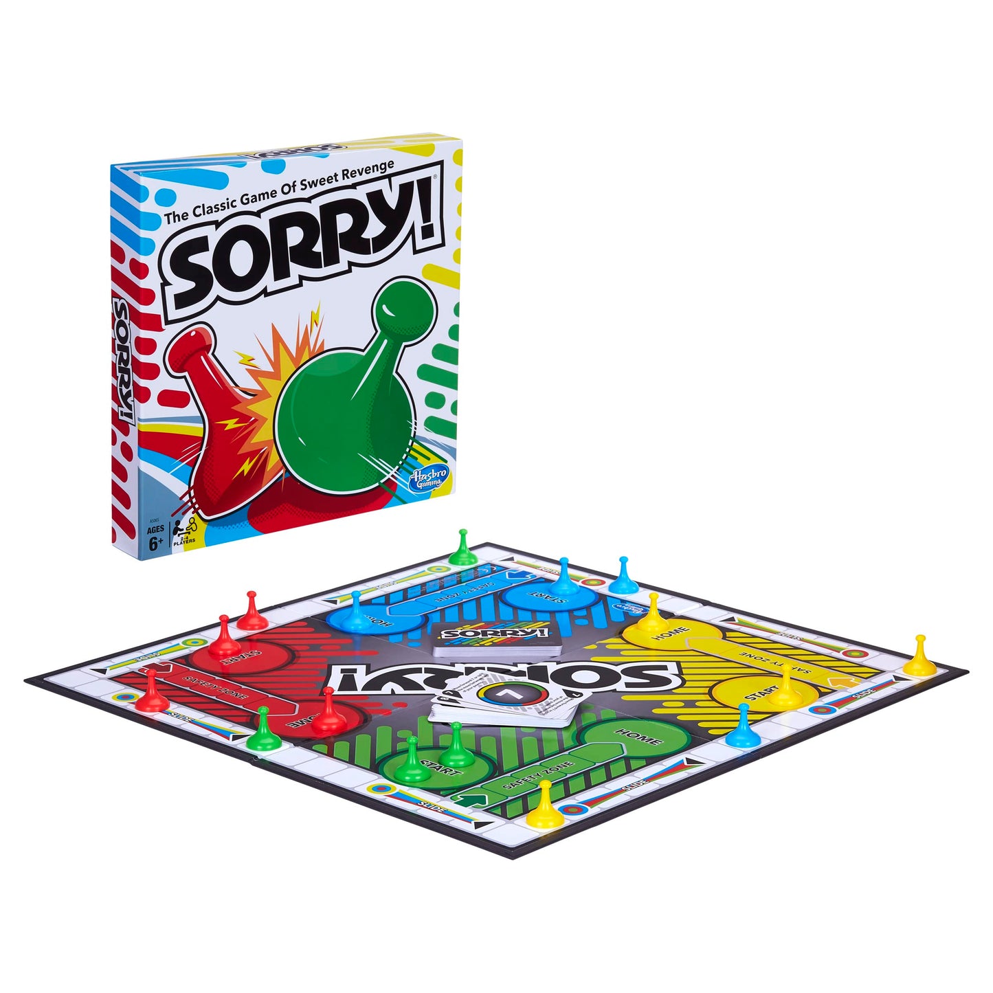 Juego Sorry! Hasbro Multicolor Versión Clásica para Niños