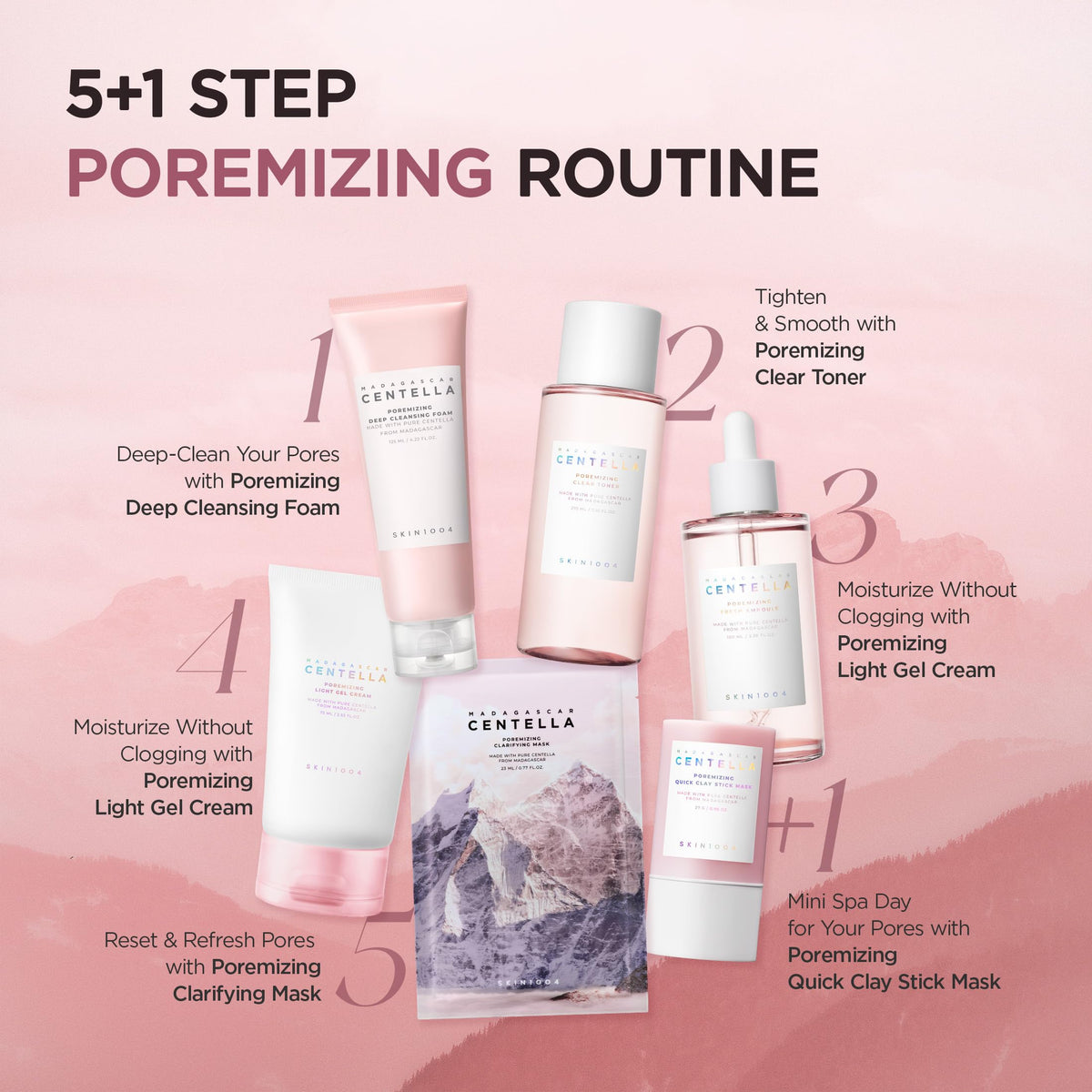 SKIN1004 Madagascar Centella Poremizing Clarifying Mask 23Ml X 5Ea