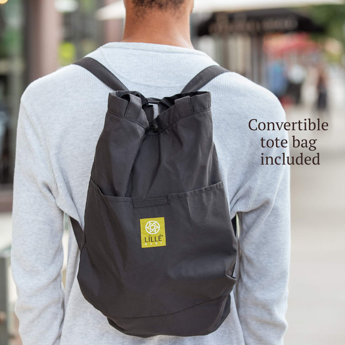 LÍLLÉbaby Serenity Airflow - Transportín ergonómico para bebés y niños con bolsa convertible, malla transpirable, Delfín