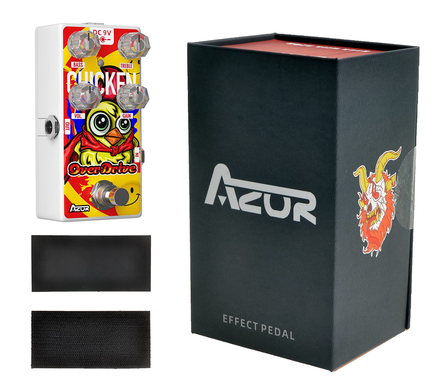 AZOR - Pedal de guitarra Overdrive para guitarra eléctrica, pedal True Bypass AP505