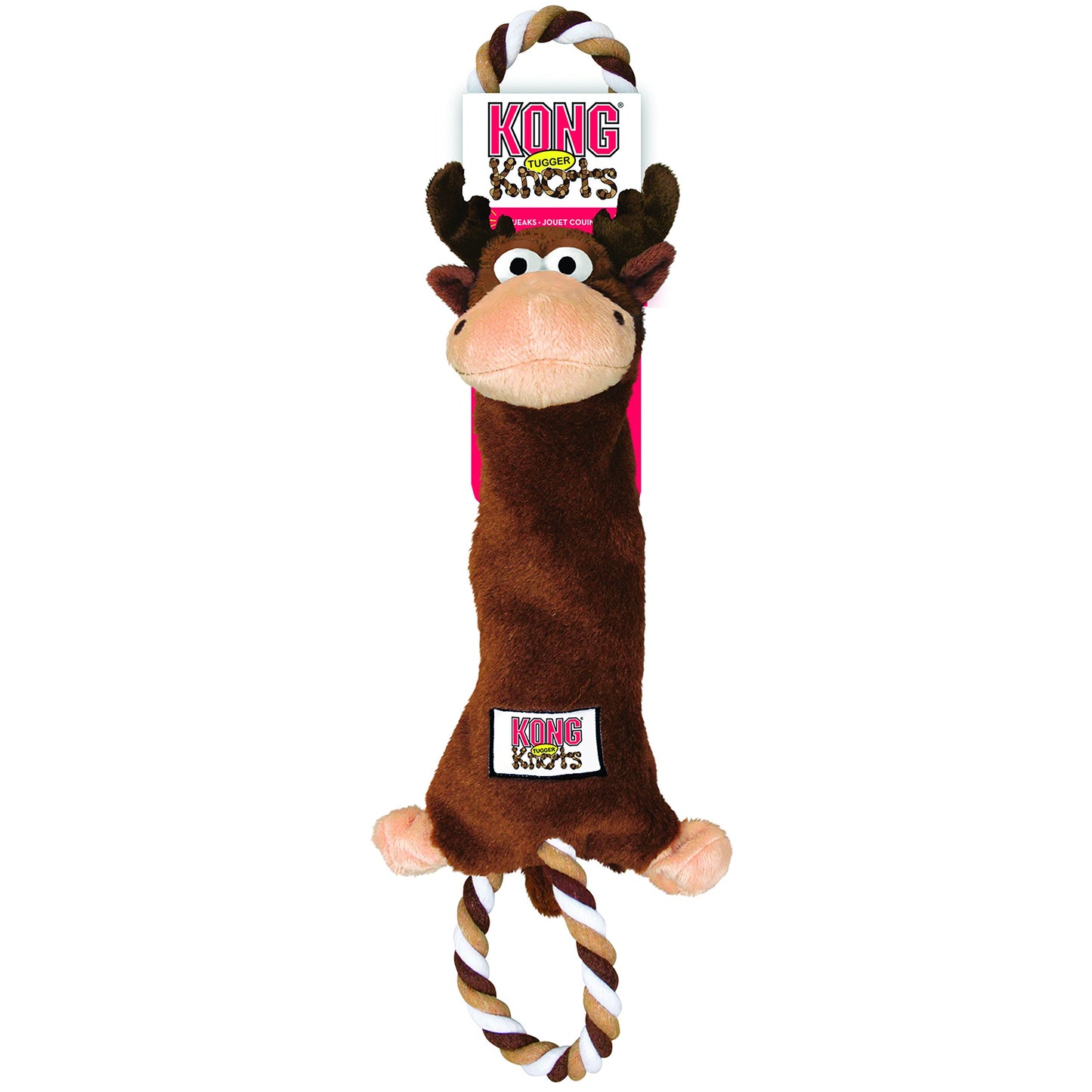 KONG Tugger Knots Moose Dog Toy, Small/Medium