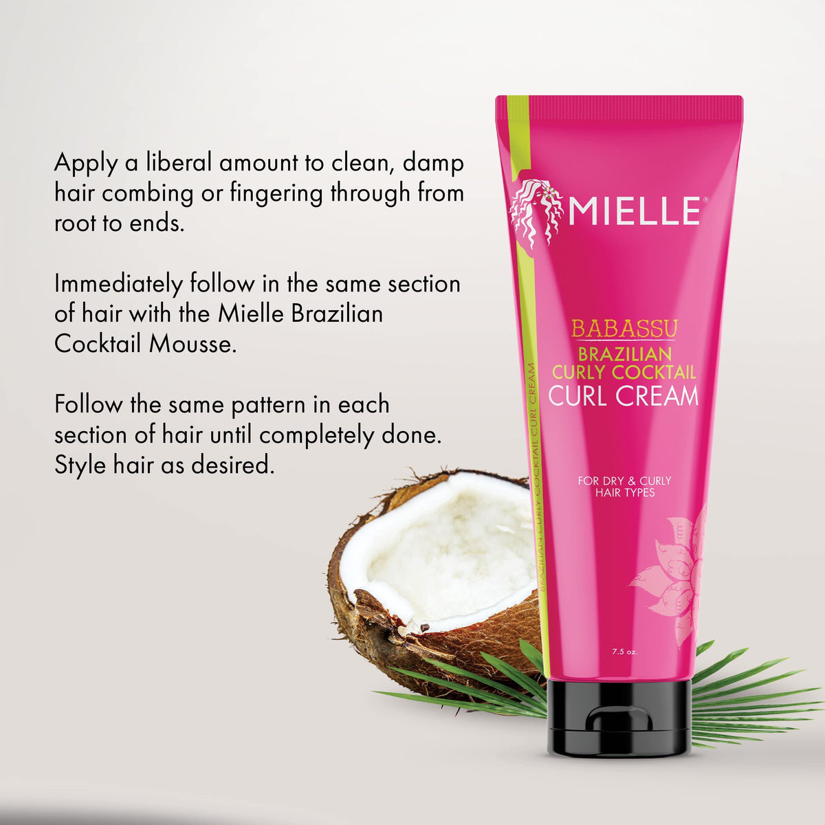 Mielle Organics Brazilian Curly Cocktail Curl Cream (7.5 oz.)