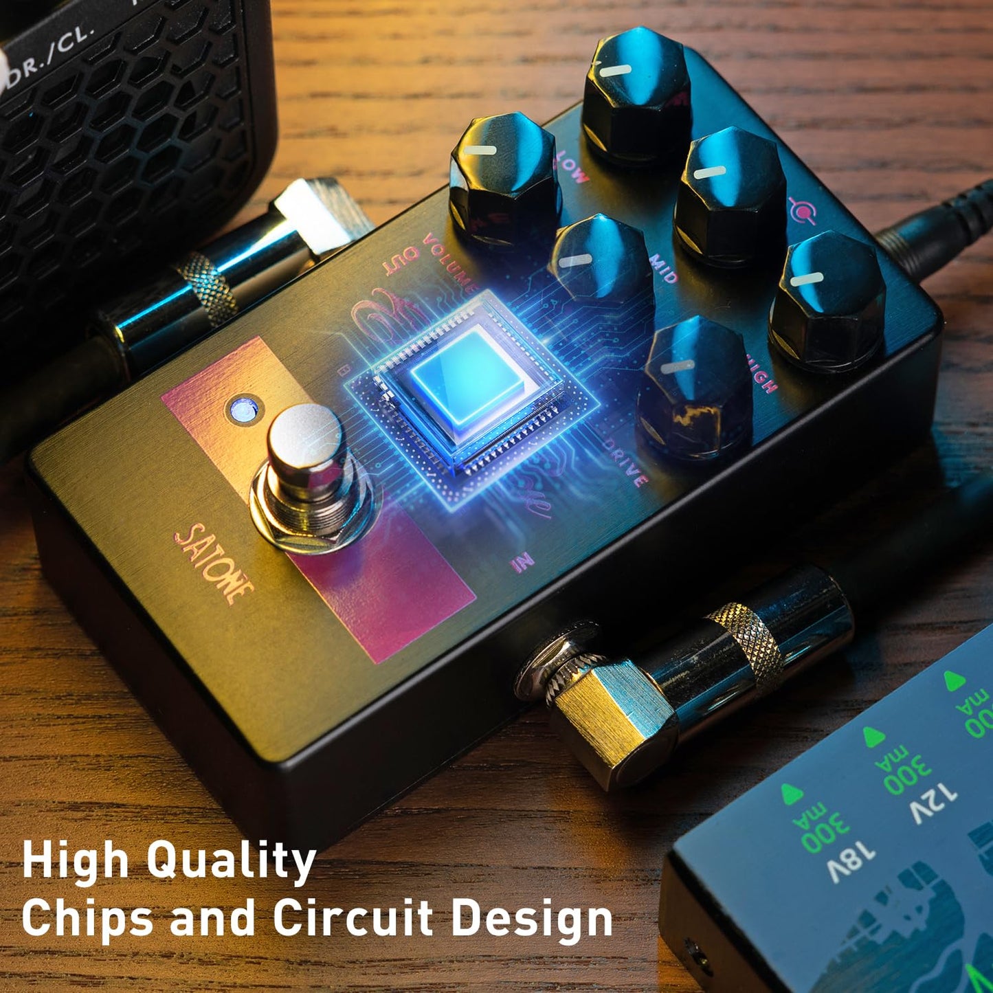 Pedal de Efecto de Guitarra Eléctrica SATONE S812 Rosa Overdrive de Campana Británica Classic British Chime