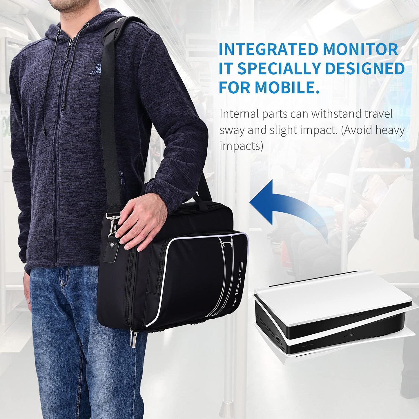 G-Story 15.6" Inch IPS 4k 60Hz Portable Monitor Gaming Display Integrated with PS5(Not Included) 3840×2160 with 2 HDMI Ports,FreeSync,Built-in 2 of Multimedia Stereo Speaker,UL