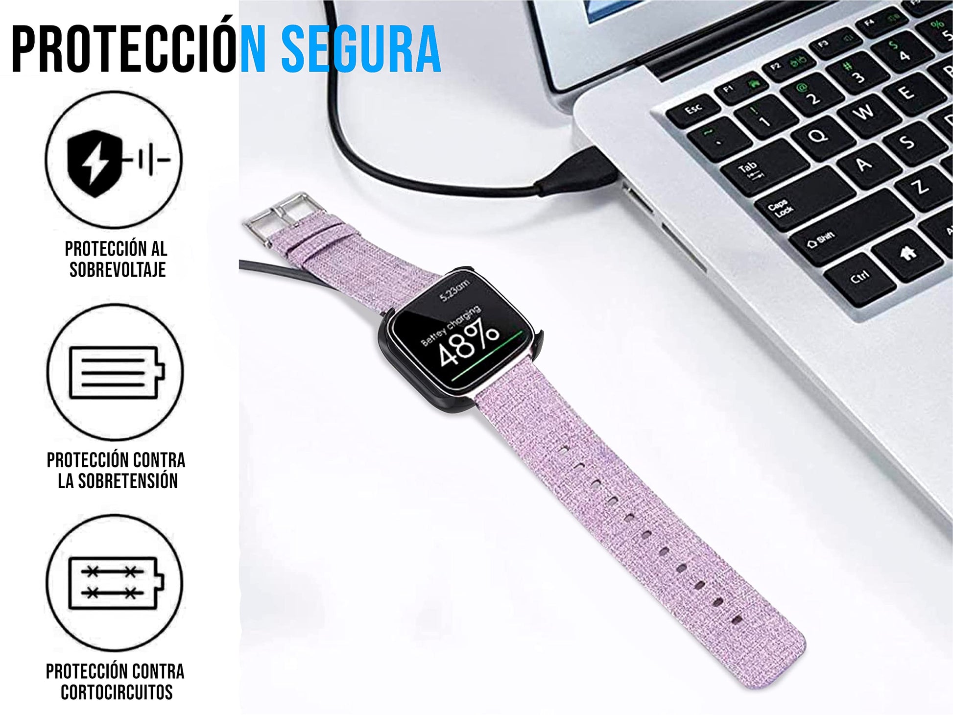 CONTROL EXPERT Cargador para Smartwatch T500, T100, T500PLUS X7 W66 Repuesto