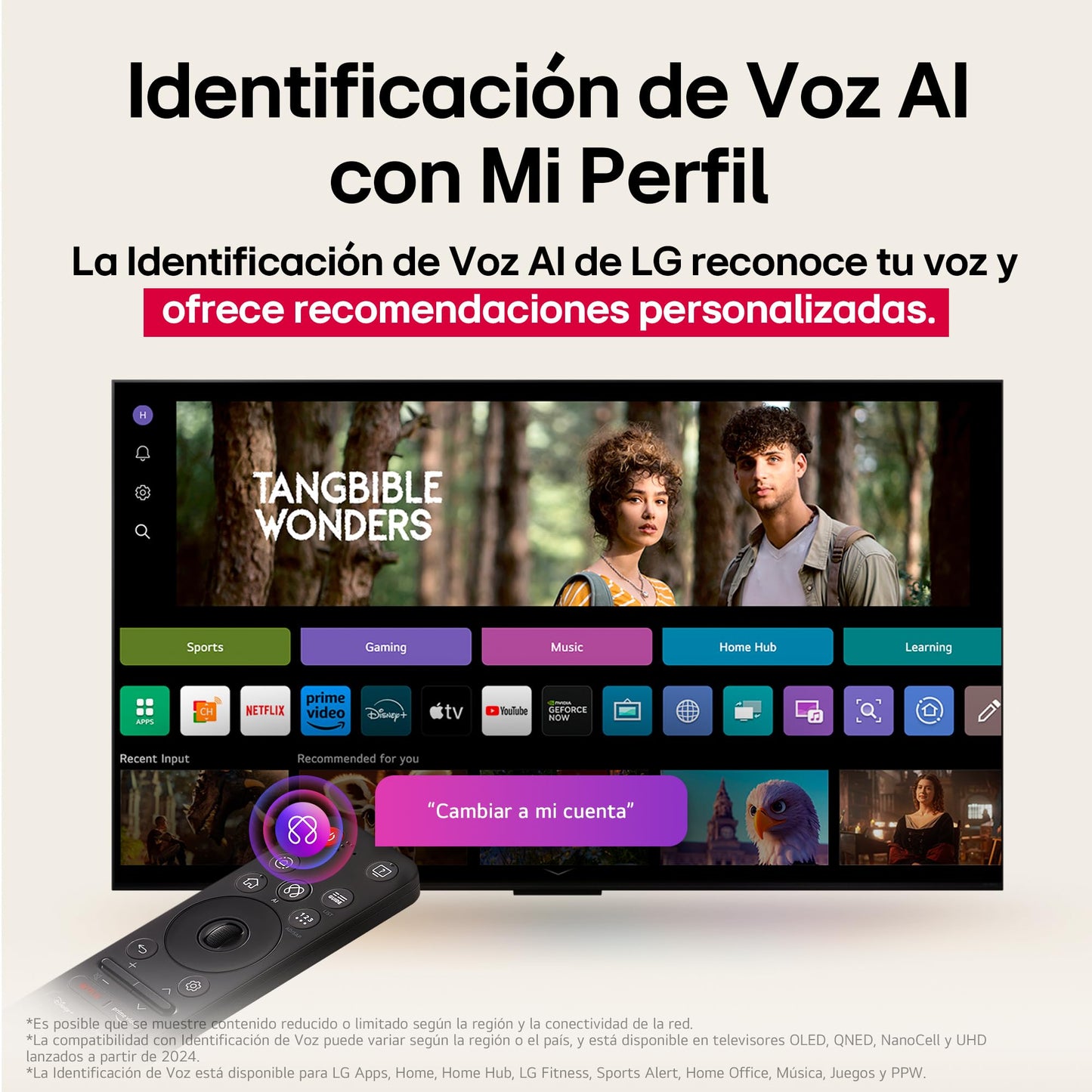 LG Pantalla 75pulgadas QNED AI QNED83 4K Smart TV webOS 2025 75QNED83ASG |Sistema Operativo webOS | Identificación de Voz AI | Dynamic QNED Color | Dolby Atmos Channels | Filmmaker Mode