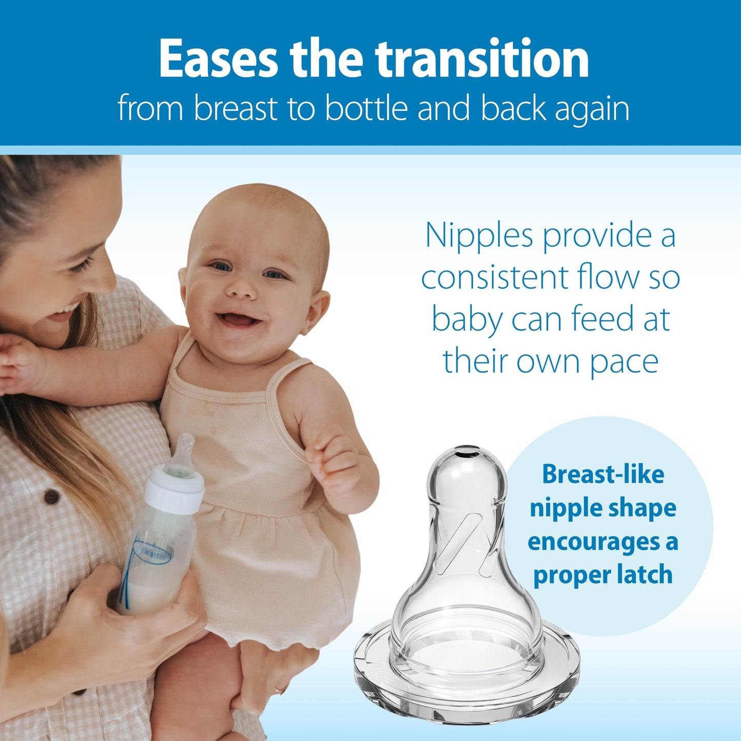 Dr. Brown’s Natural Flow Options+ Narrow Baby Bottle, Lavender, 3 Pack