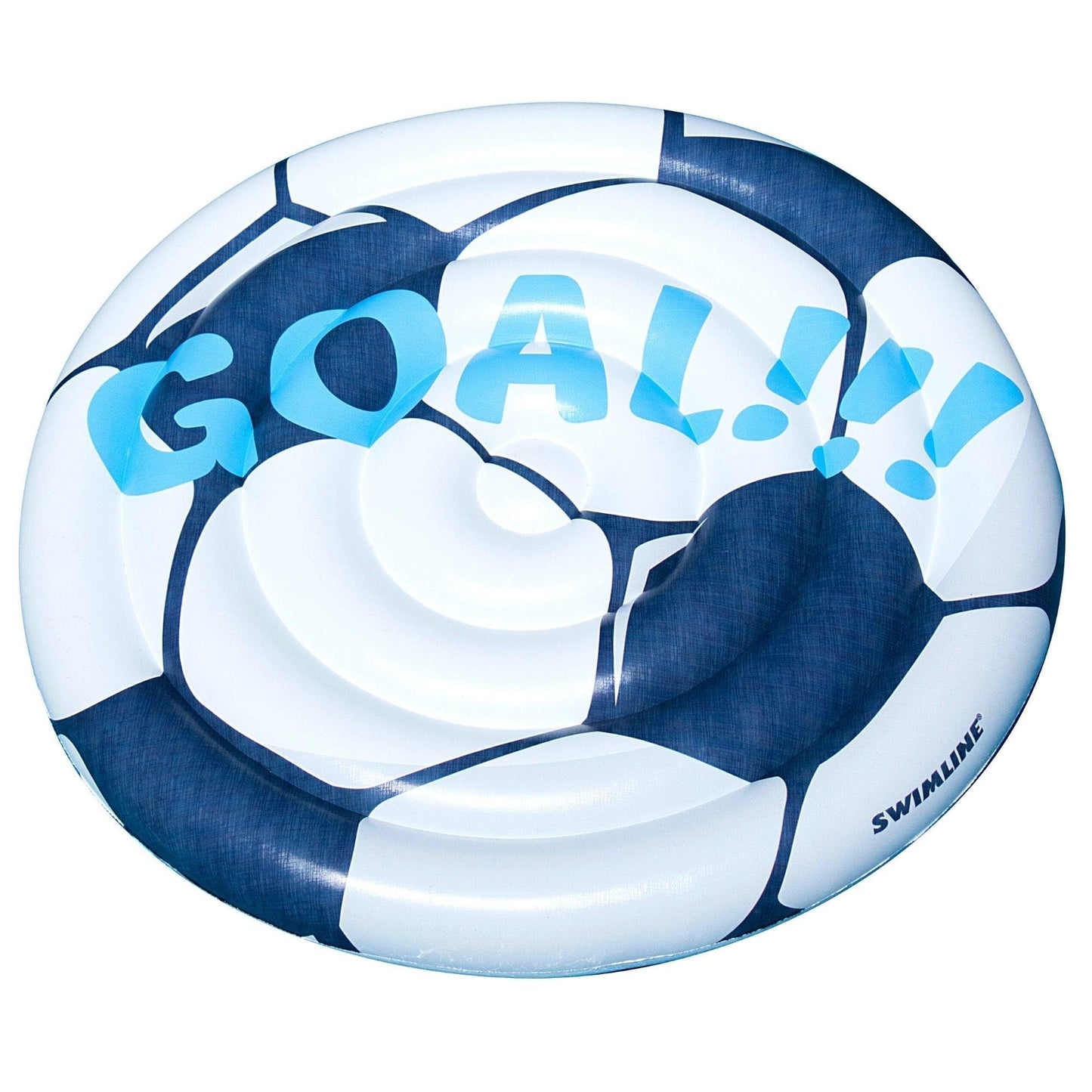 Balón de Fútbol Inflable Swimline Azul Blanco para Montar en la Piscina