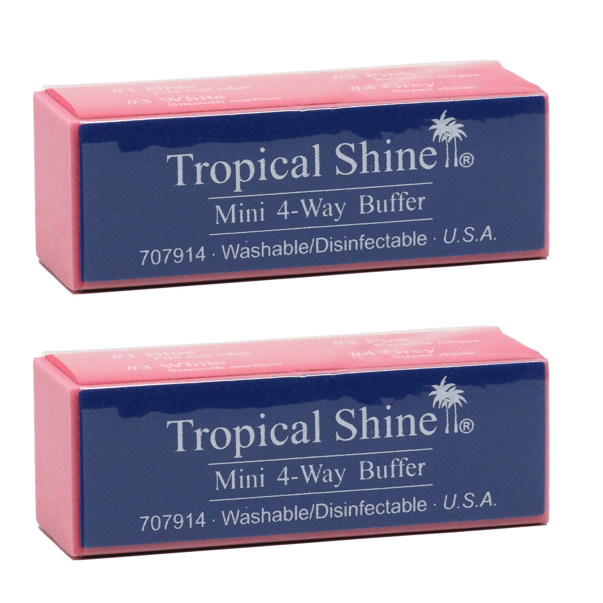Mini bloque pulidor de uñas 4 caras 2 piezas Tropical Shine