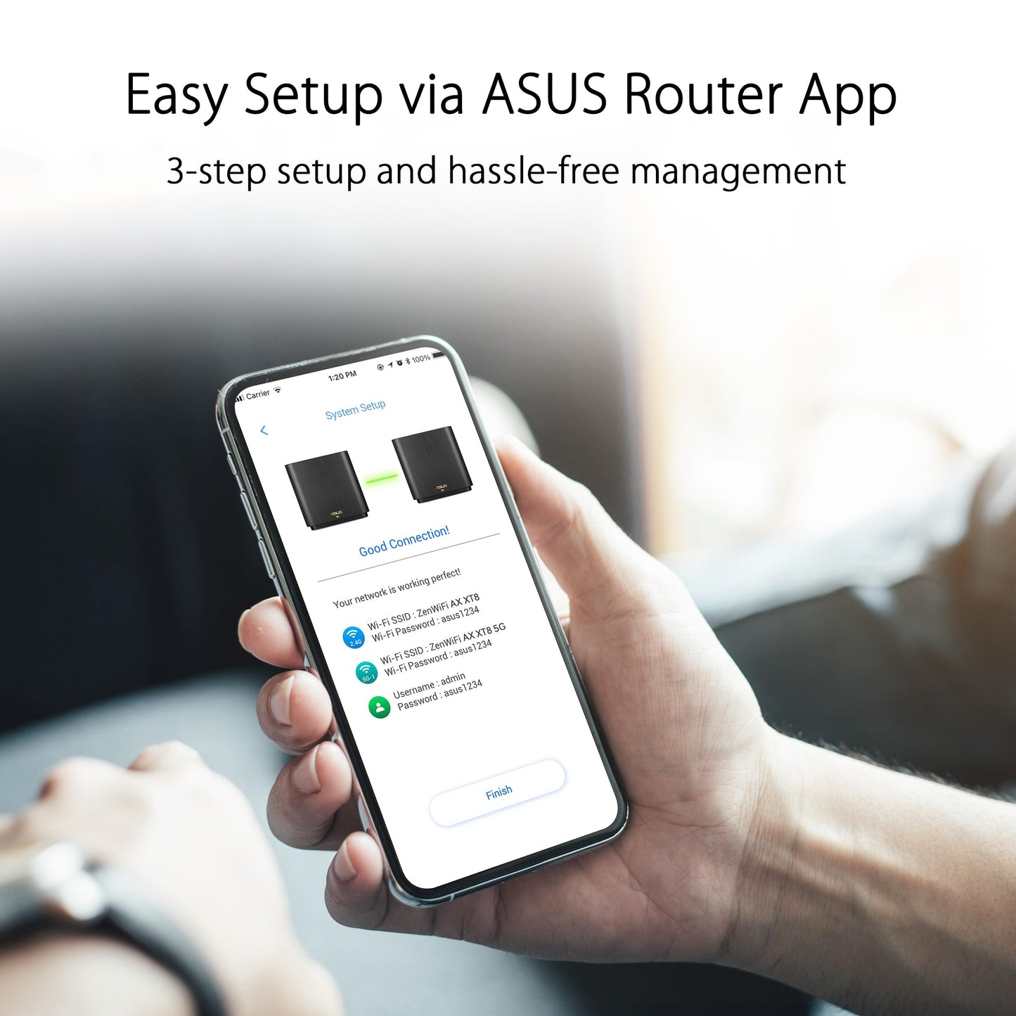 ASUS ZenWiFi AX6600 Tri-Band Mesh WiFi 6 System (XT8 1PK) - Cobertura en Toda la casa de hasta 2750 pies Cuadrados y más de 4 Habitaciones, AiMesh, incluida Seguridad de Internet de por Vida, fácil