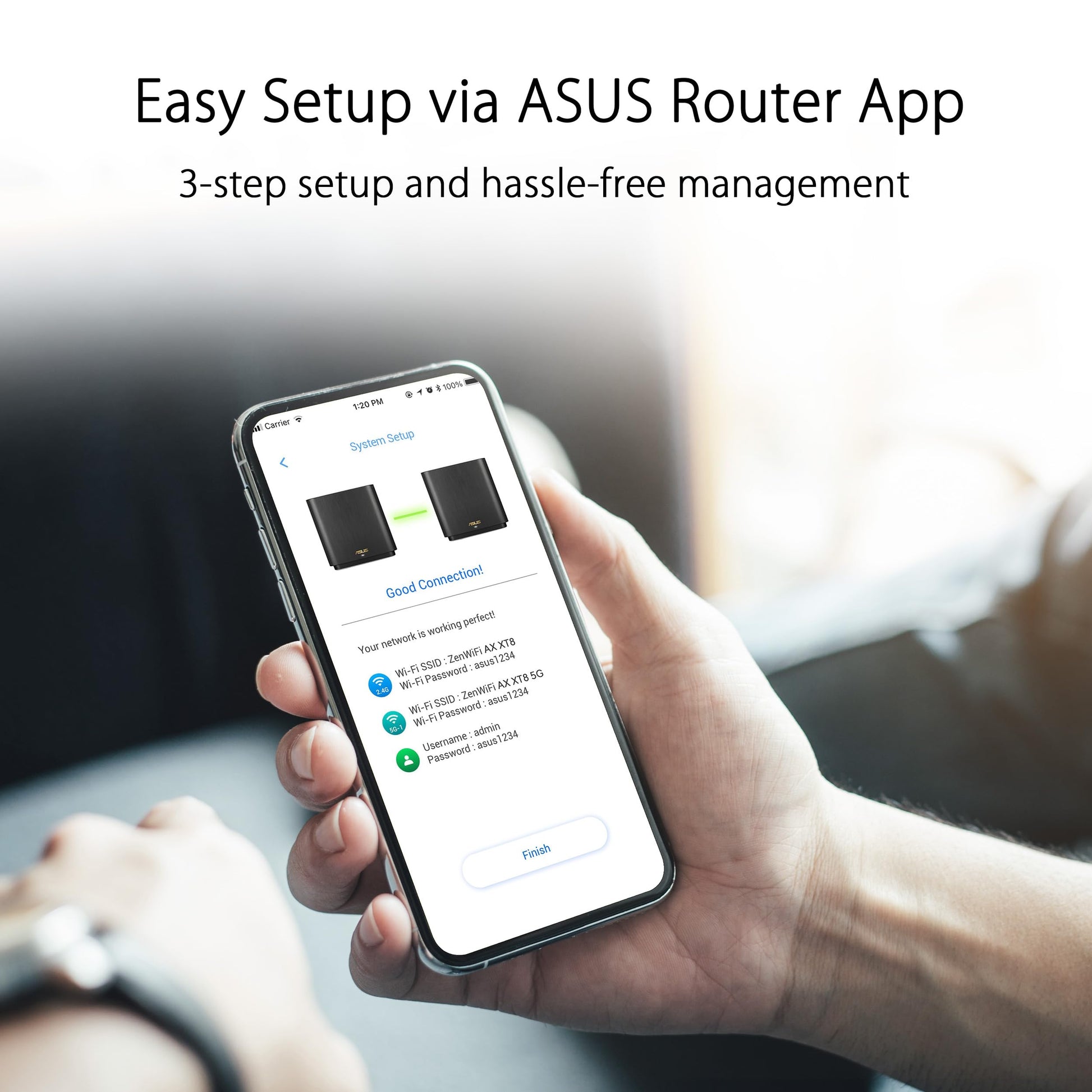 ASUS ZenWiFi AX6600 Tri-Band Mesh WiFi 6 System (XT8 1PK) - Cobertura en Toda la casa de hasta 2750 pies Cuadrados y más de 4 Habitaciones, AiMesh, incluida Seguridad de Internet de por Vida, fácil