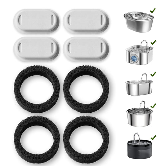 Filtros de Repuesto PETLIBRO Acero Inoxidable para Fuente de Agua para 2 Meses 4 Unidades