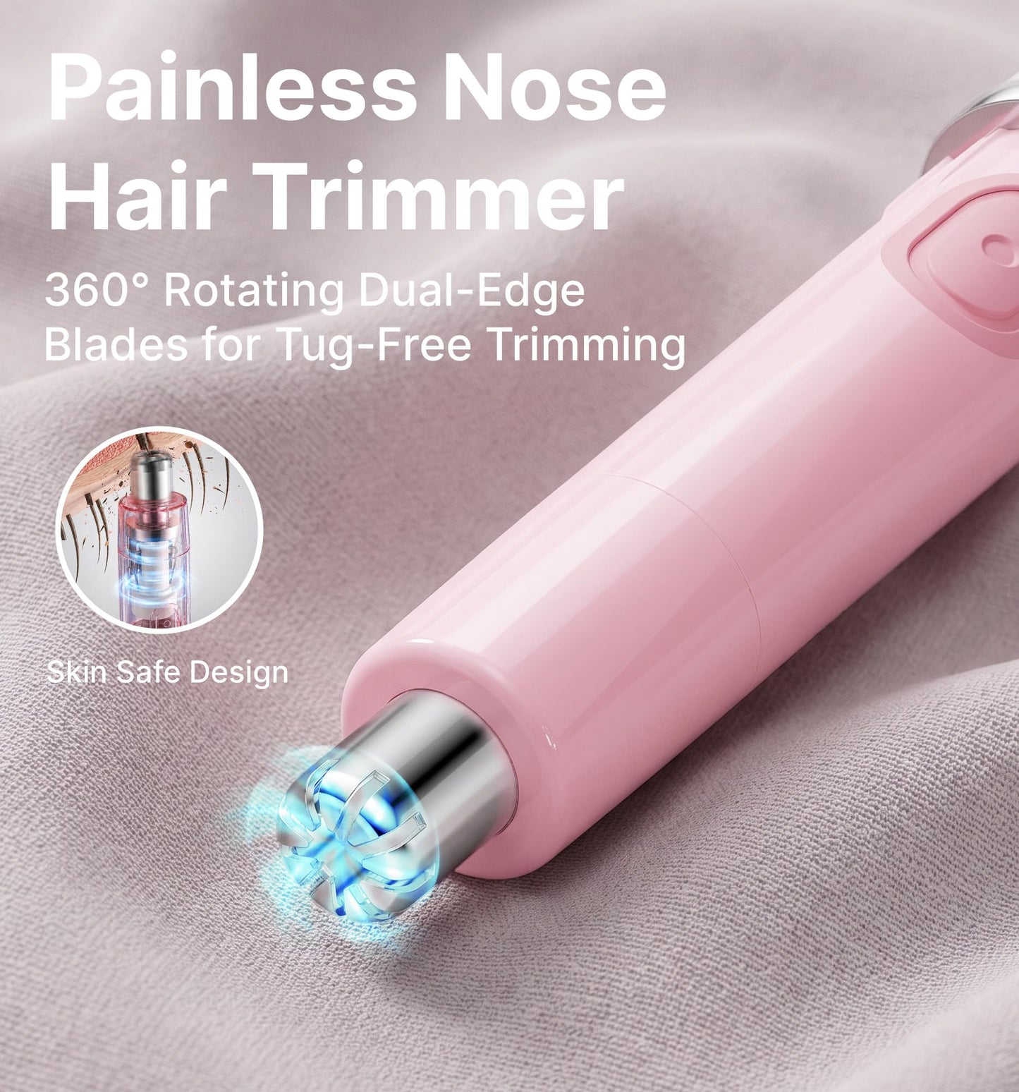 TOUCHBeauty Hair Trimmer for Face Eyebrow Nose Ear Body Hair Trimming, All in ONE Hair Remover for Women & Men Dual Blades Shaver Battery Powered TB-1458