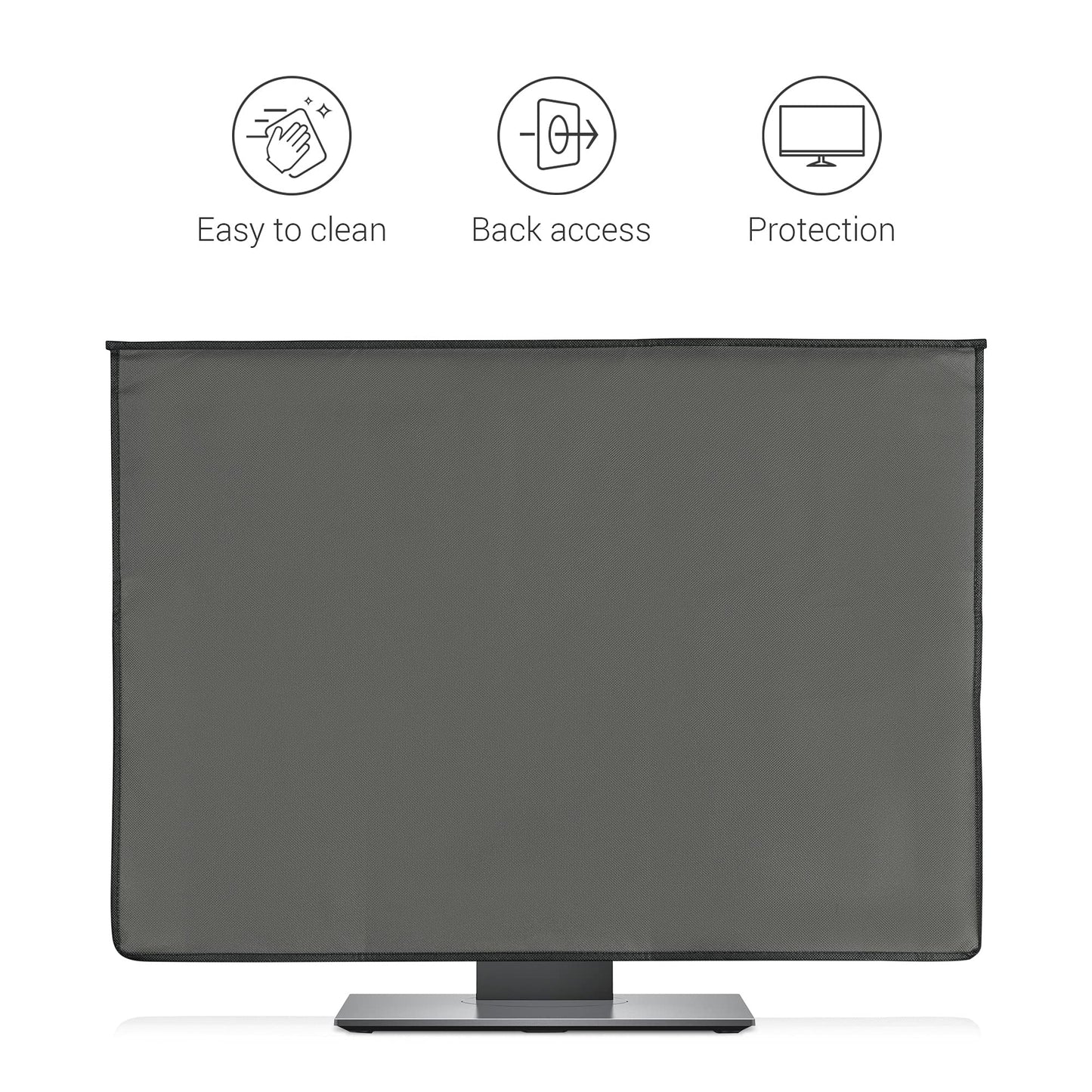 kwmobile Funda Compatible con Monitor de 27-28" - Protector 3en1 para Monitor Teclado y ratón - Gris Oscuro